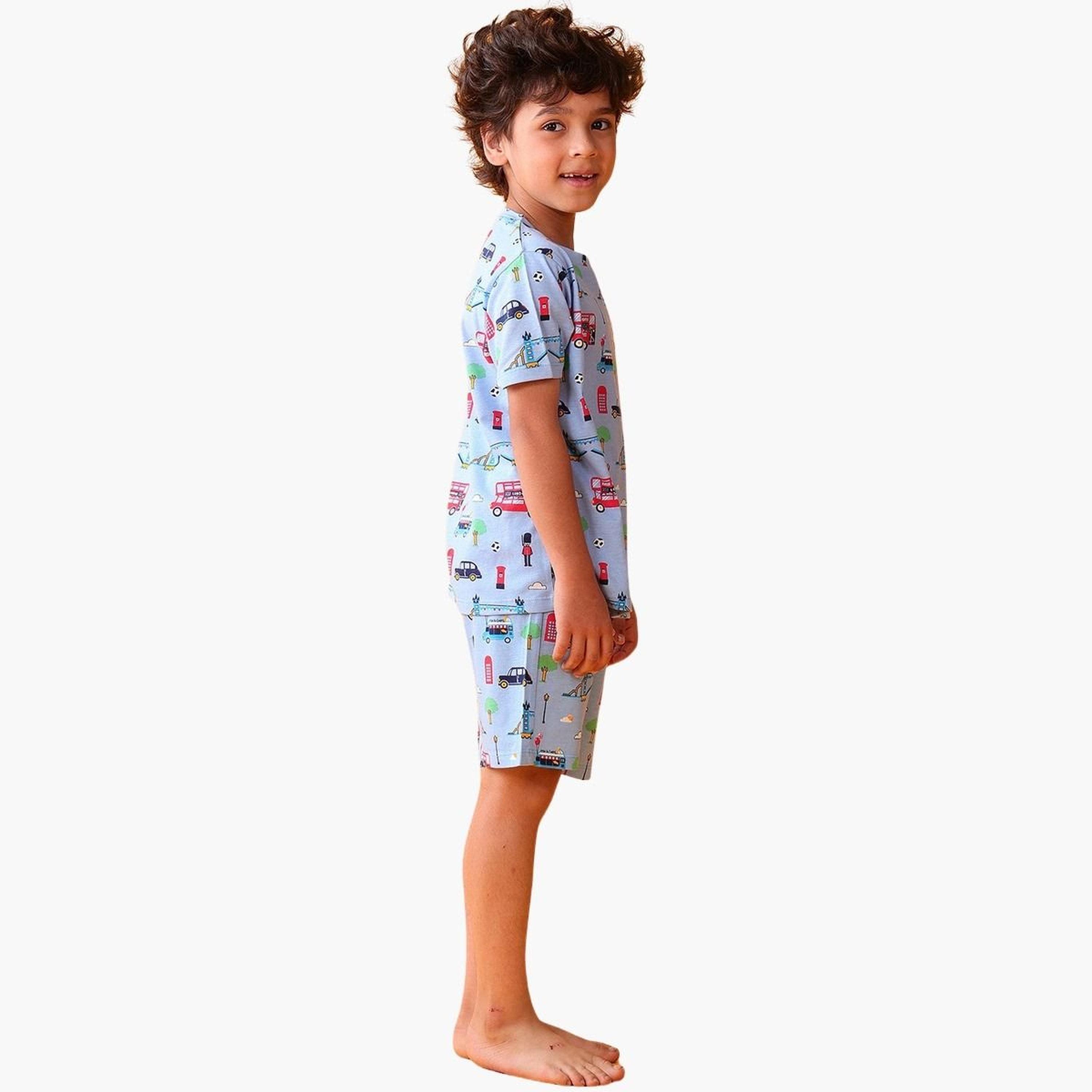 Anthrilo London Print Cotton T-Shirt and Short Set-boys-clothing-setsandcoords-image-2