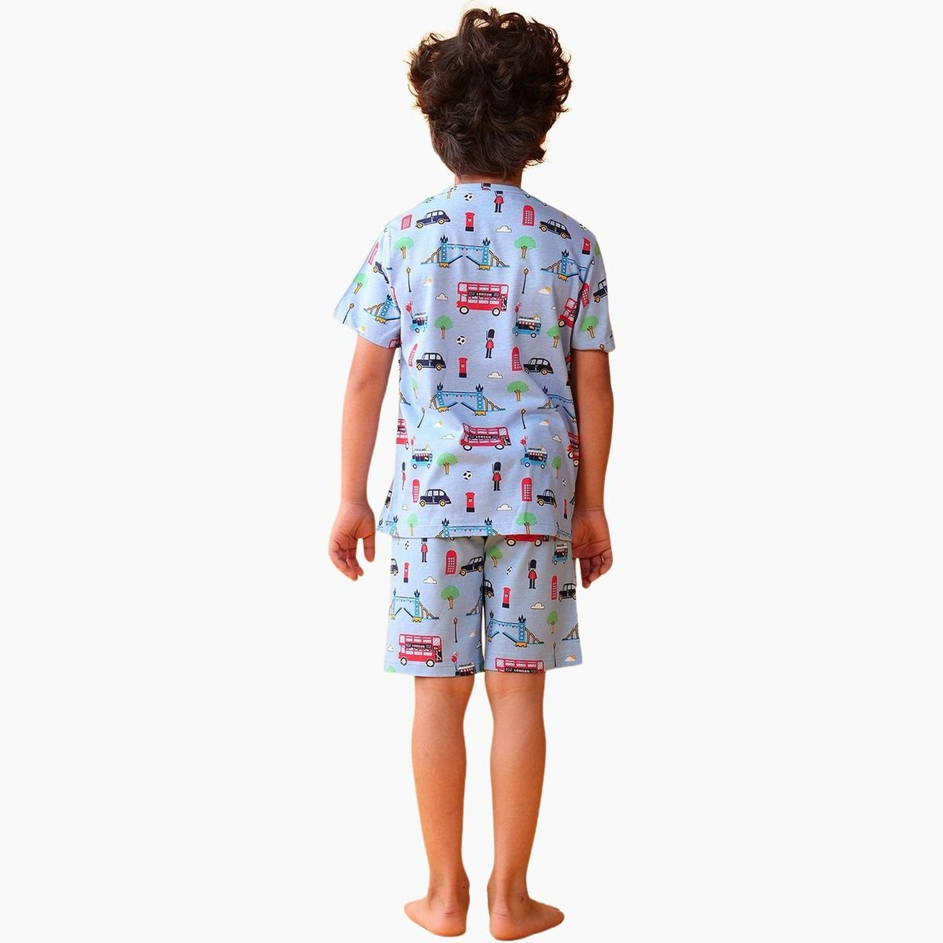 Anthrilo London Print Cotton T-Shirt and Short Set-boys-clothing-setsandcoords-image-3