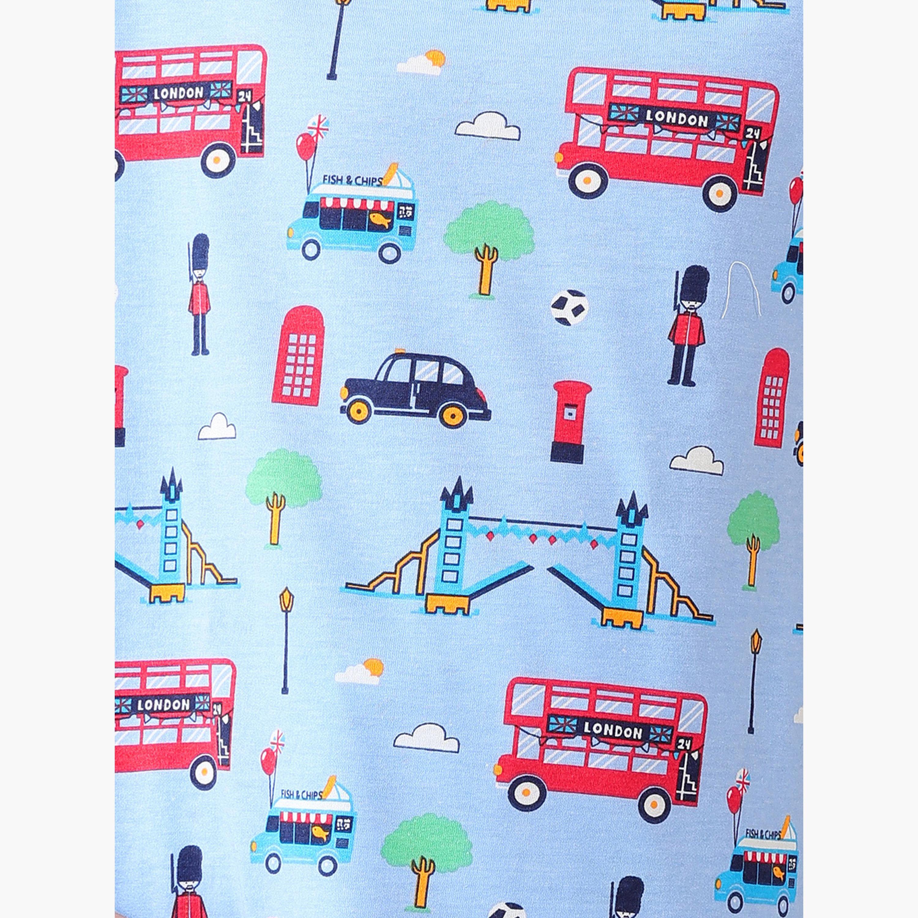 Anthrilo London Print Cotton T-Shirt and Short Set-boys-clothing-setsandcoords-image-4