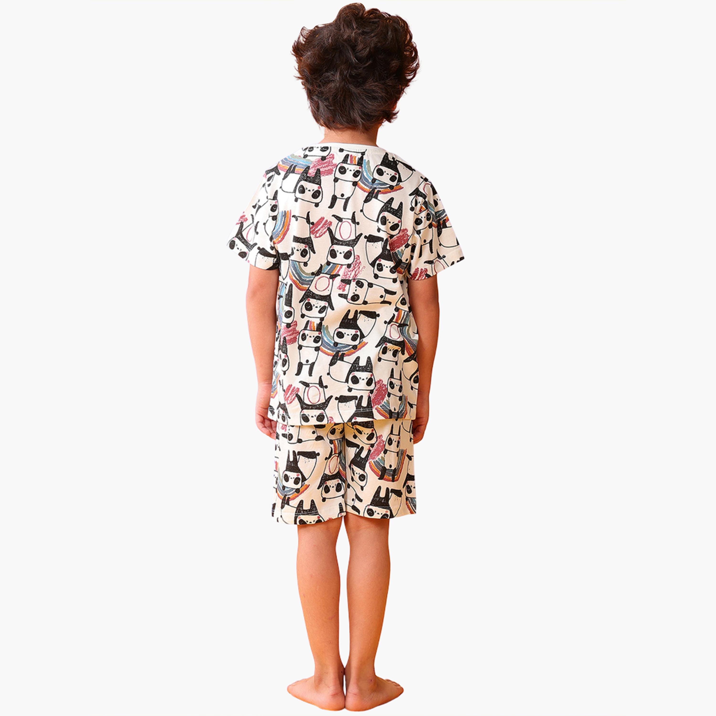طقم شورت بيجاما أنثريلو باندا-boys-clothing-setsandcoords-image-2