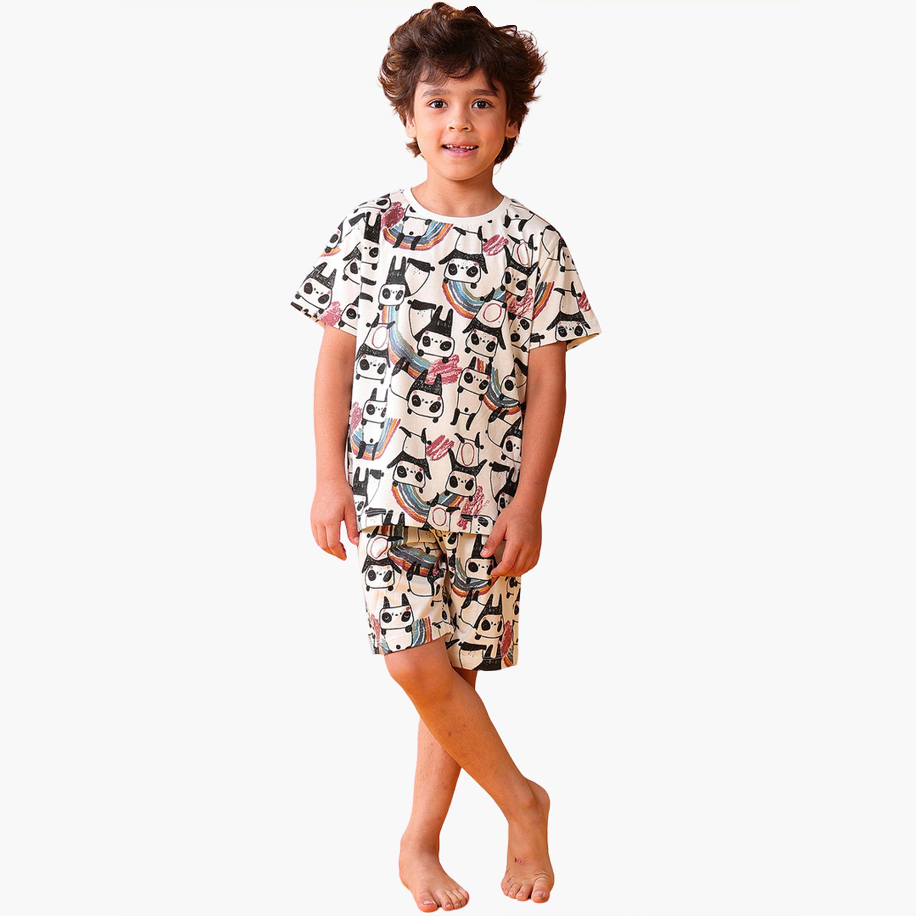طقم شورت بيجاما أنثريلو باندا-boys-clothing-setsandcoords-image-5
