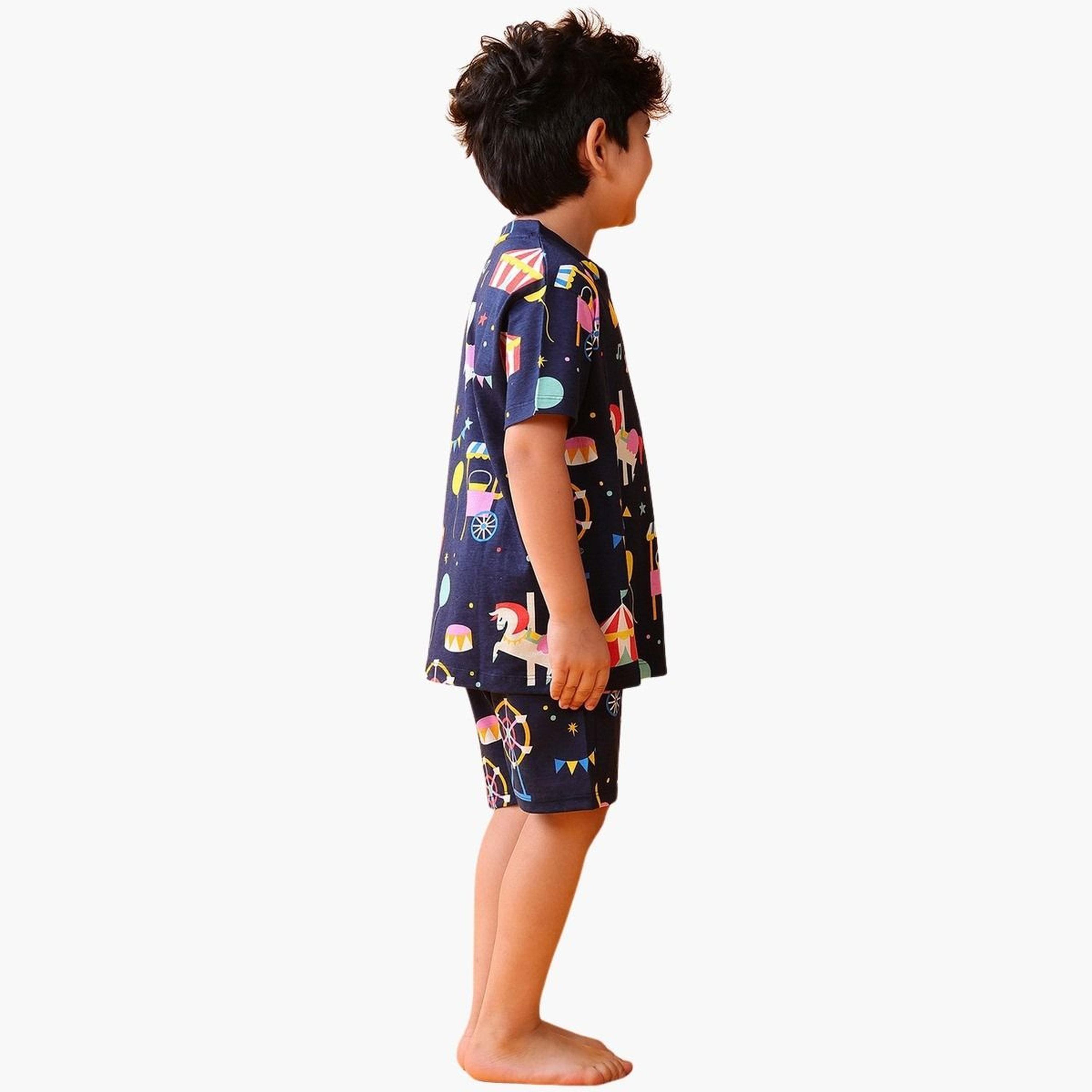انثريلو - طقم تي شيرت وشورت قطني من كرنفال سيرك البحري-boys-clothing-setsandcoords-image-2