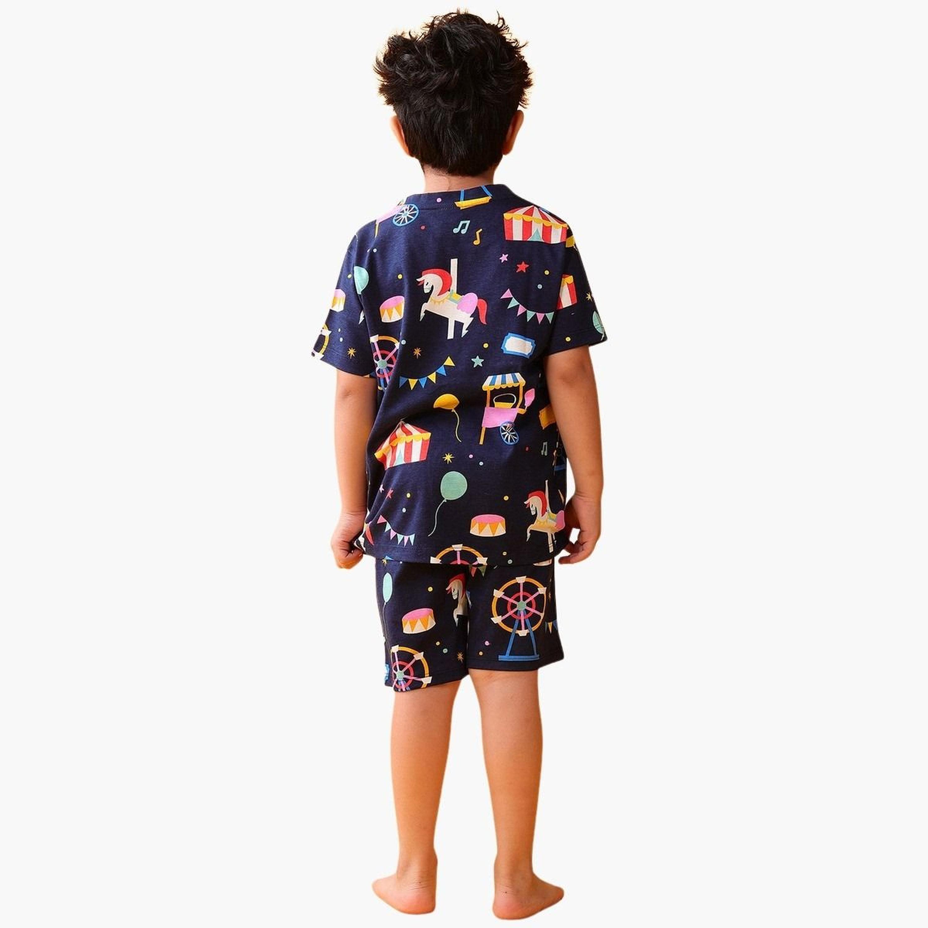 انثريلو - طقم تي شيرت وشورت قطني من كرنفال سيرك البحري-boys-clothing-setsandcoords-image-3