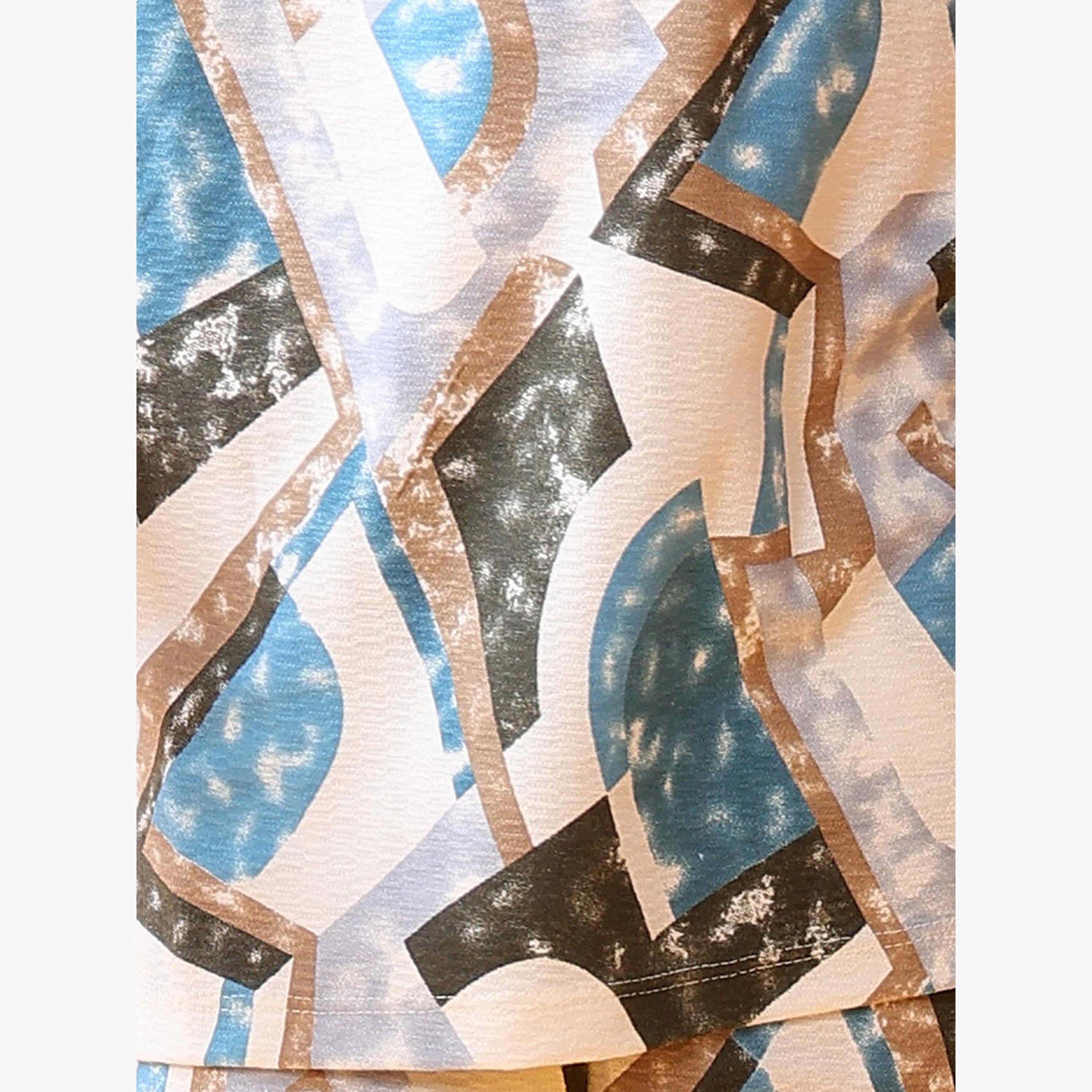 Anthrilo Kids Zig Zag Print Cotton T-Shirt and Shorts Set-boys-clothing-setsandcoords-image-4