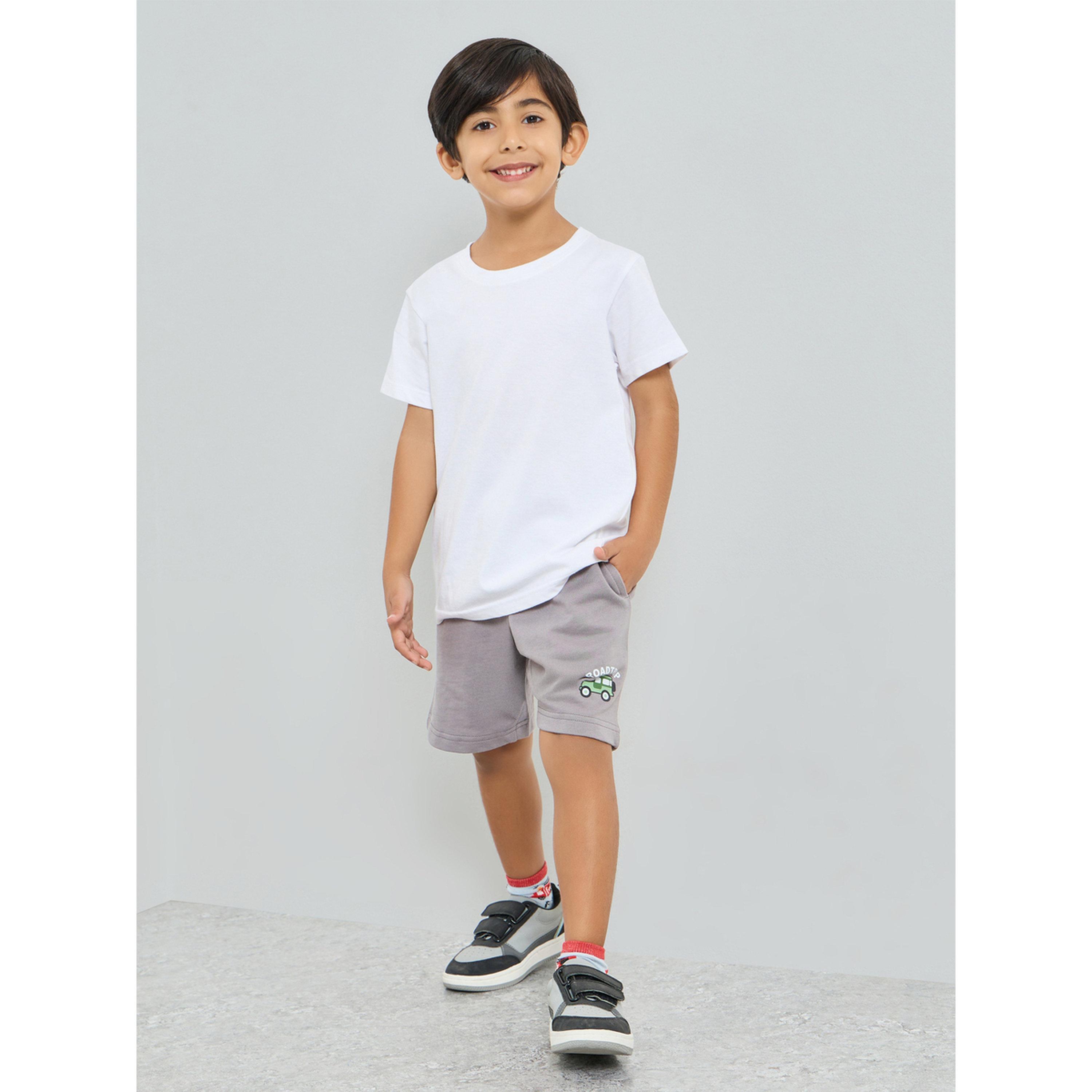 شورت أولادي رمادي منسوج من القطن بطبعة مرحة-boys-clothing-bottoms-shorts-image-2