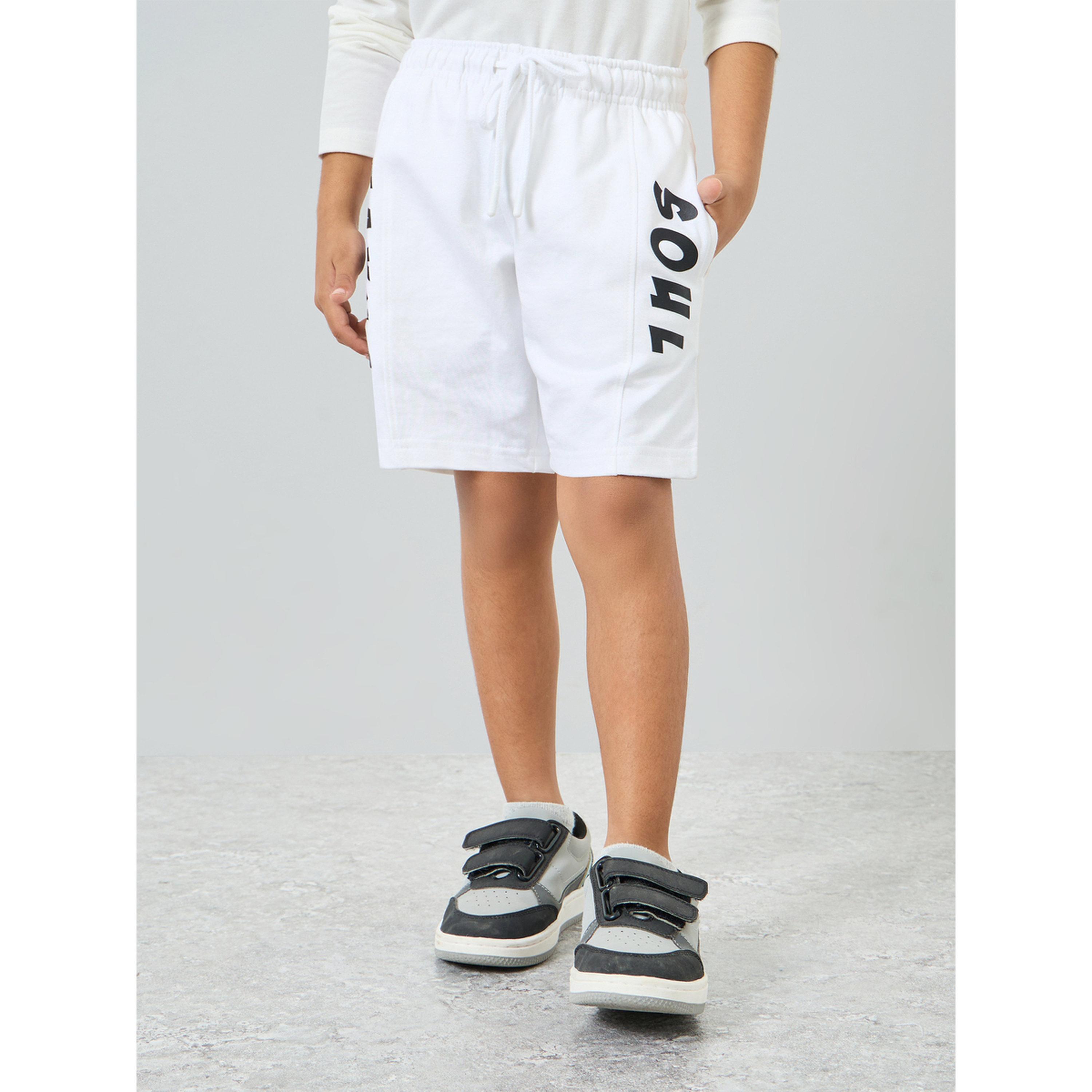 شورت أطفال قطن أبيض بطبعة-boys-clothing-bottoms-shorts-image-1