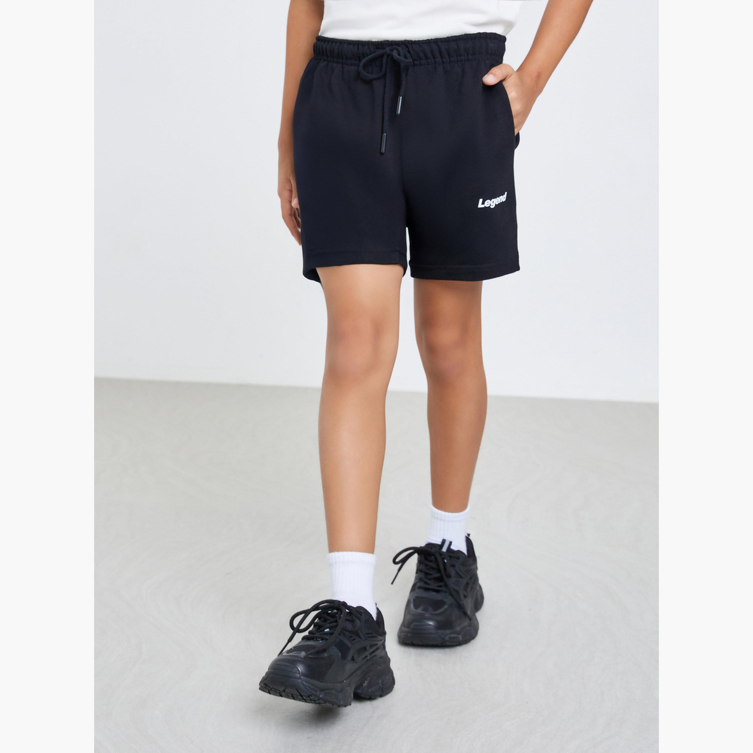 Styli Teen Boys Slogan Print Shorts-boys-clothing-bottoms-shorts-image-1