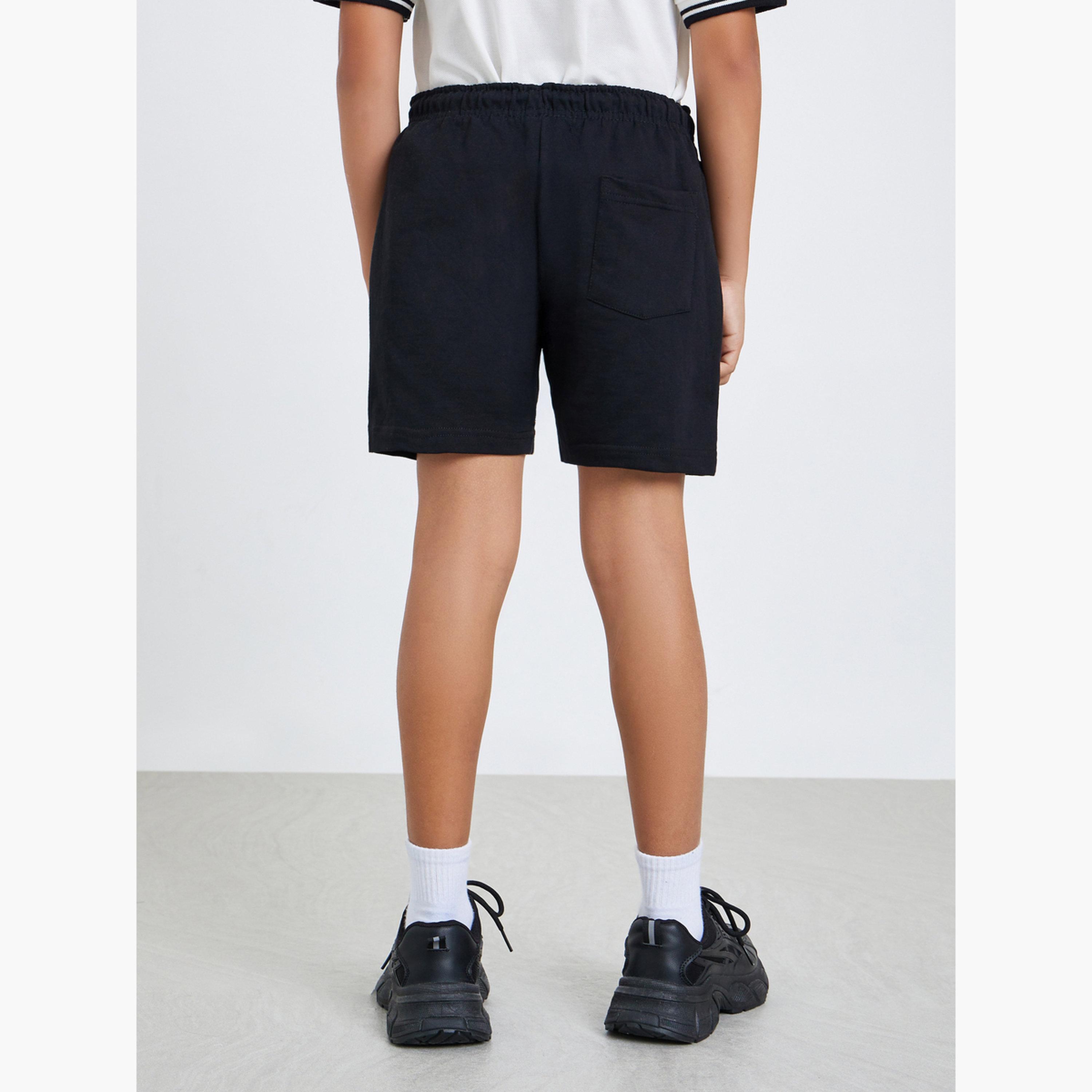 Styli Teen Boys Slogan Print Shorts-boys-clothing-bottoms-shorts-image-4