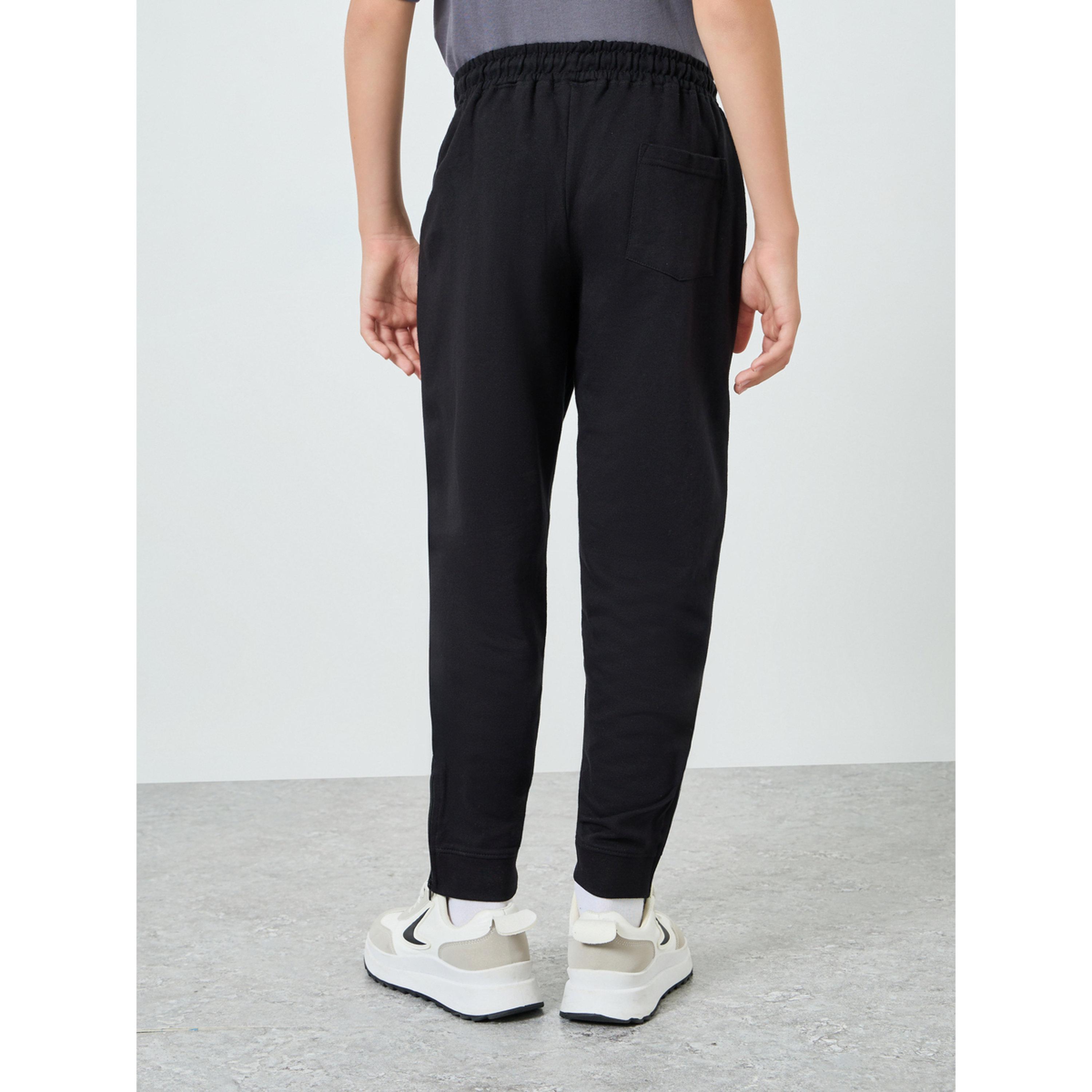 Styli Boys Black Printed Joggers with Drawstring-boys-clothing-bottoms-joggersandtrackpants-image-4