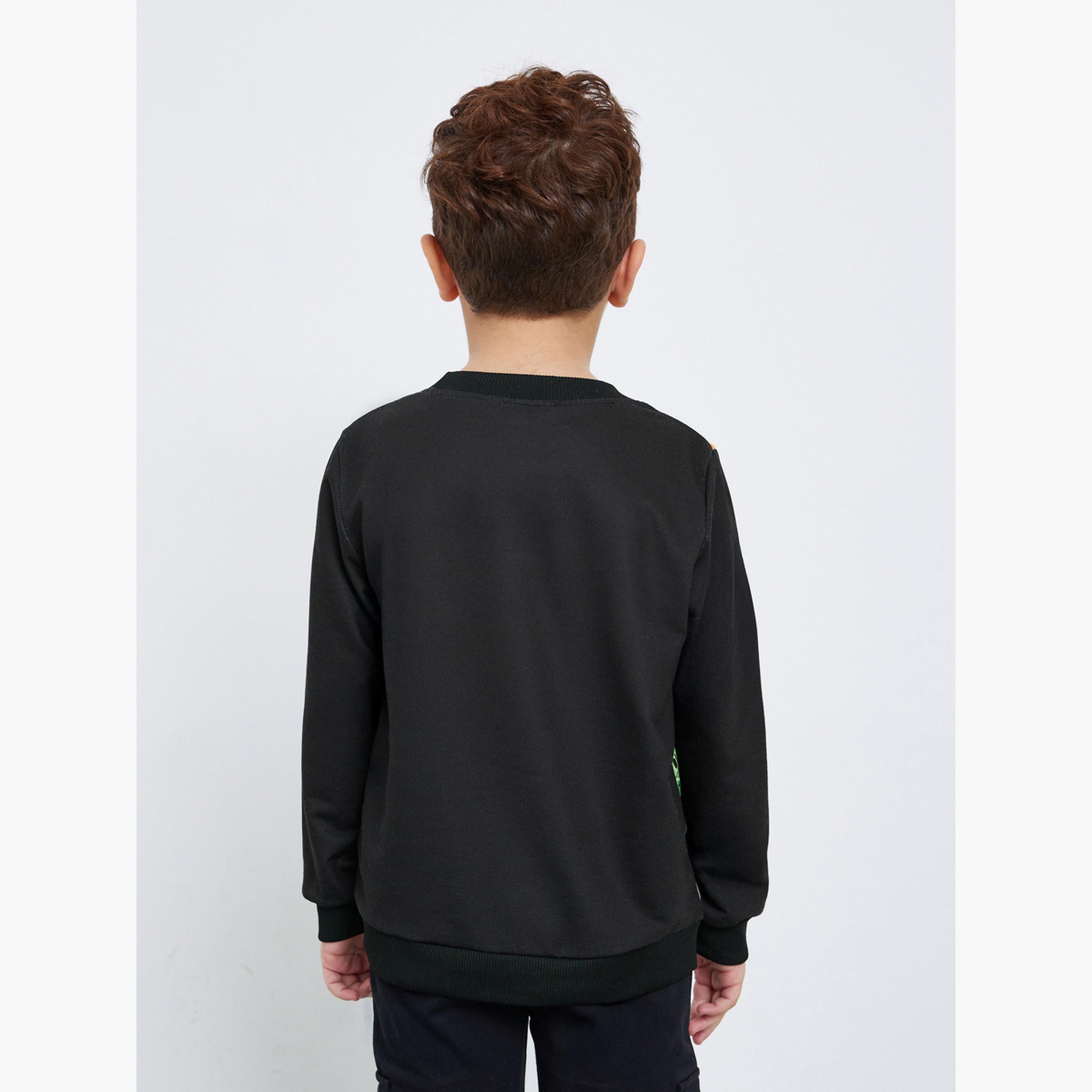Styli Dino Graphic Print Round Neck Sweatshirt-boys-clothing-sweatshirts-image-3