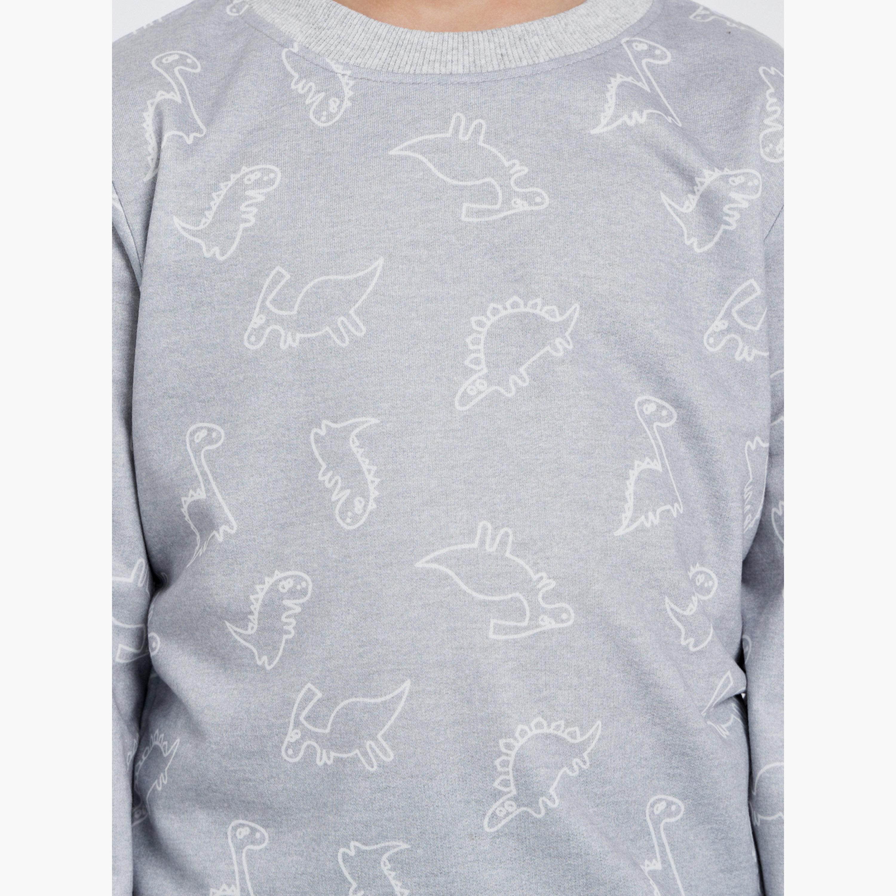 Styli Dino Print Long Sleeve Sweatshirt-boys-clothing-sweatshirts-image-4