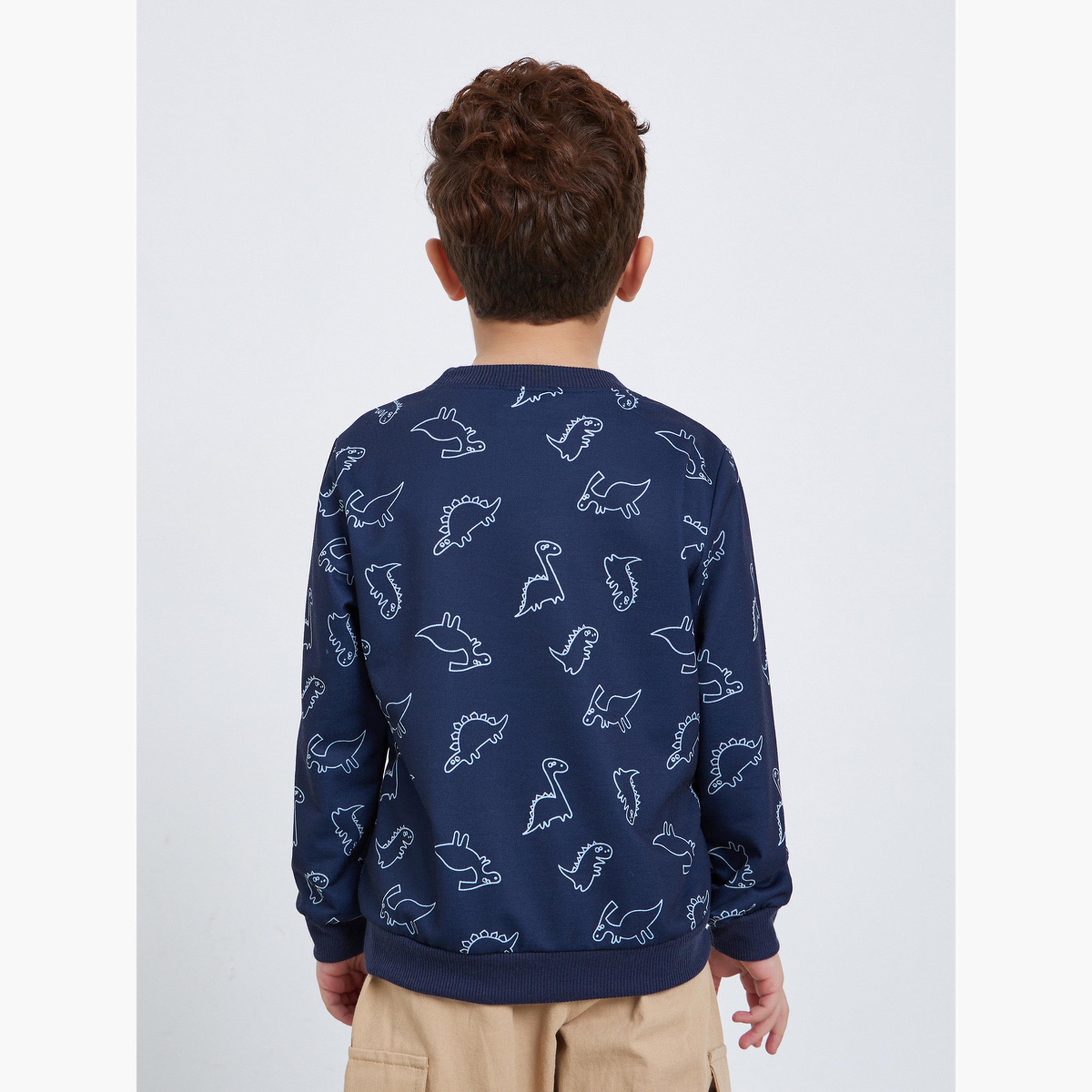 Styli Dino Print Long Sleeve Sweatshirt-boys-clothing-sweatshirts-image-3