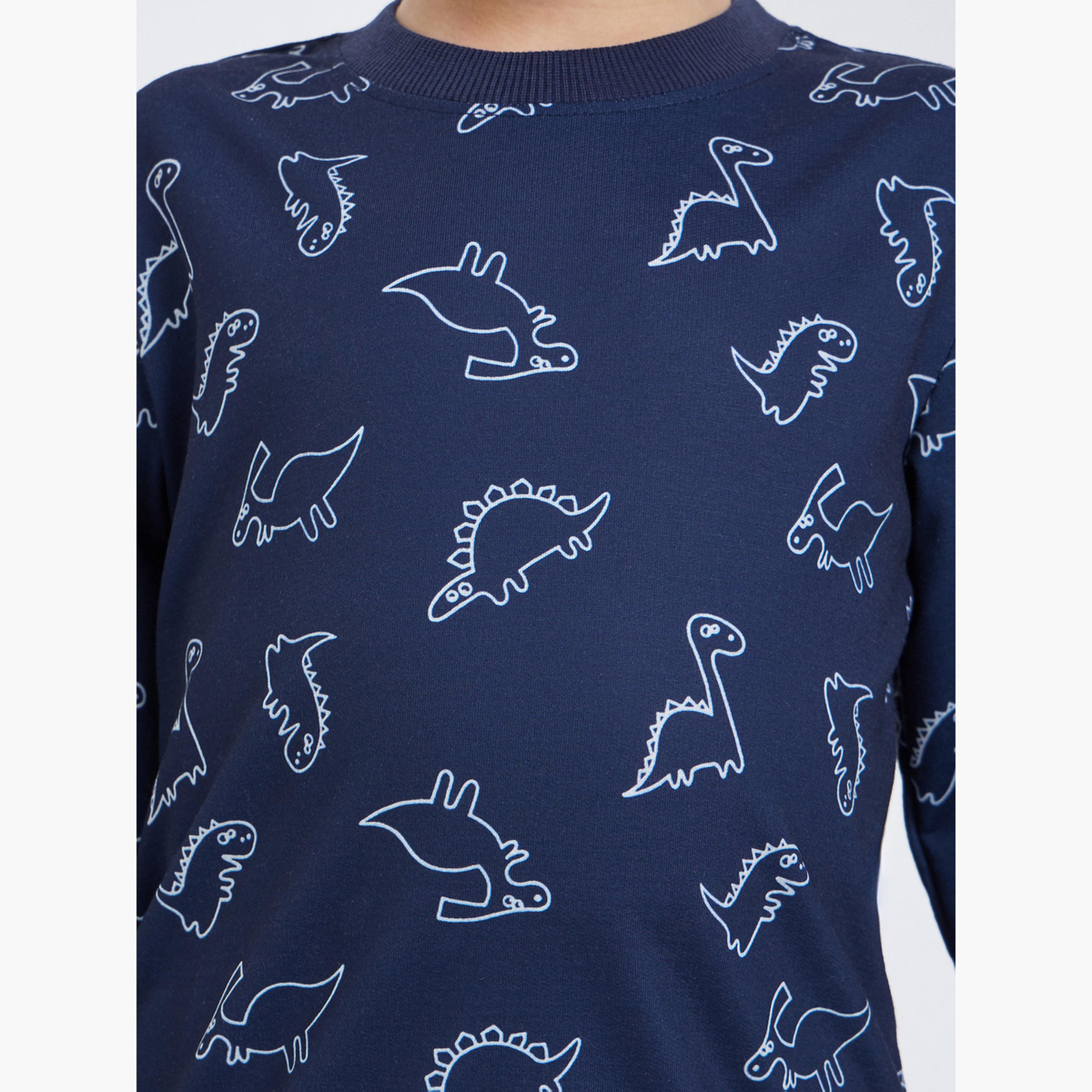 Styli Dino Print Long Sleeve Sweatshirt-boys-clothing-sweatshirts-image-4