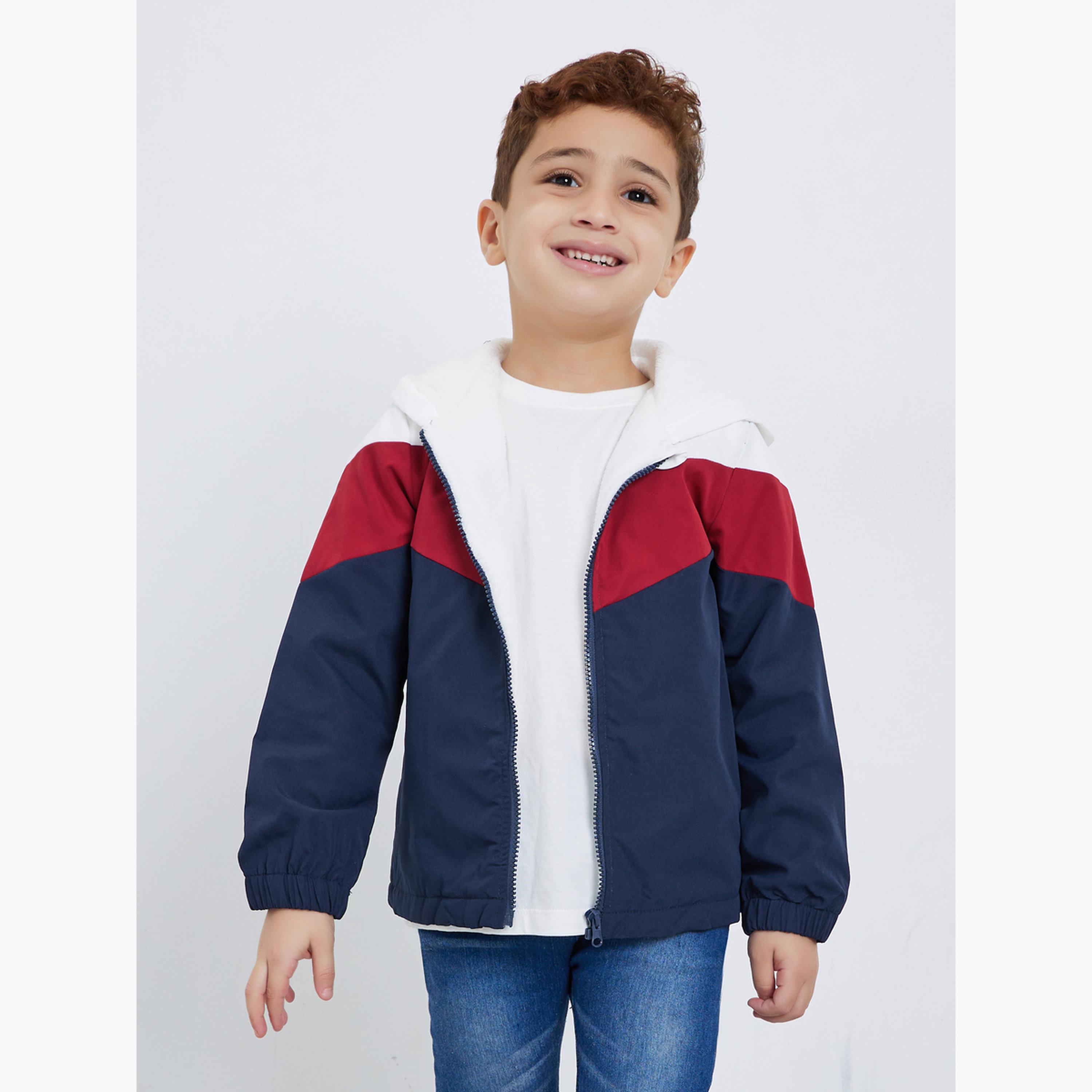 Styli Boys Color Block Zip Up Jacket-boys-clothing-jacketsandcoats-image-1