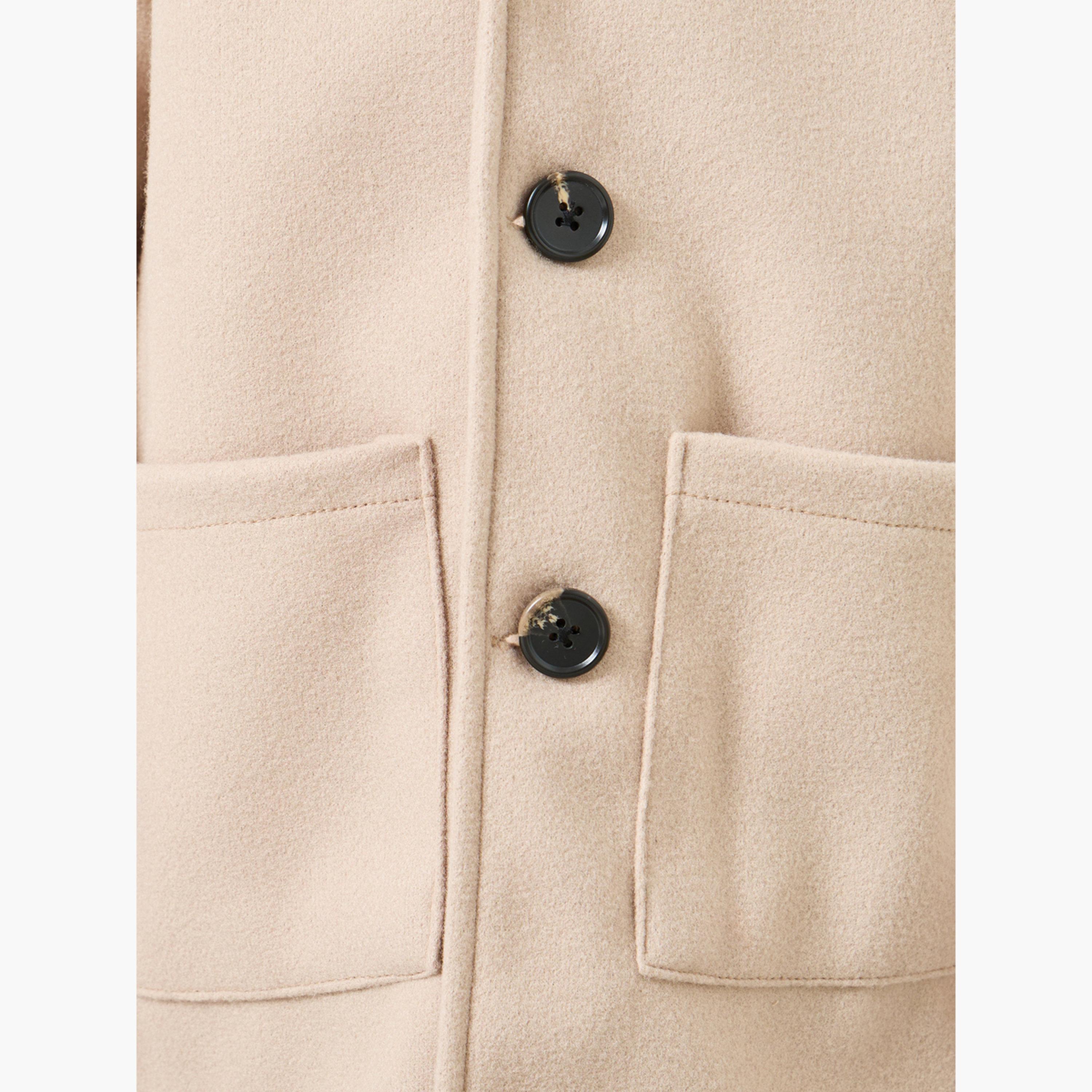 معطف بياقة هودي وأزرار غلق-girls-clothing-jacketsandcoats-image-5