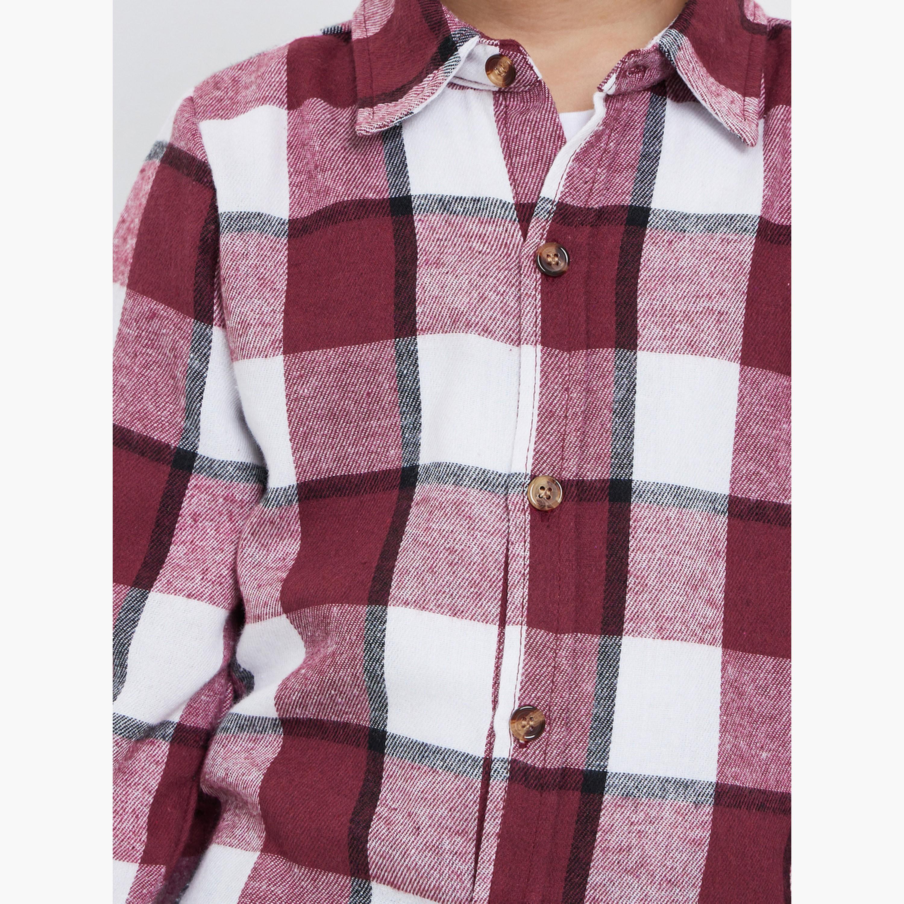 Styli Plaid Flannel Long Sleeve Shirt-boys-clothing-shirts-image-5