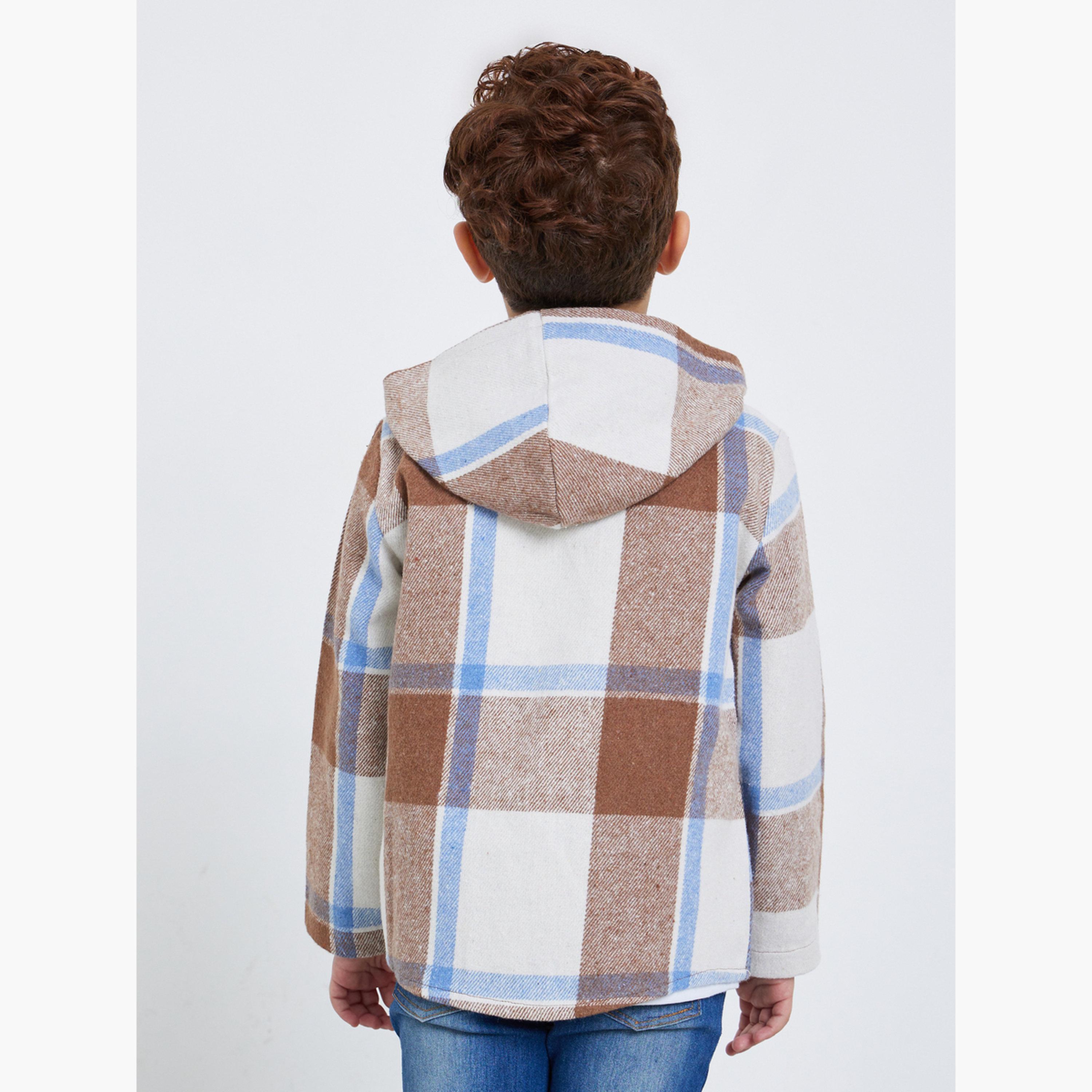 Styli Checked Hooded Shacket-boys-clothing-jacketsandcoats-image-4