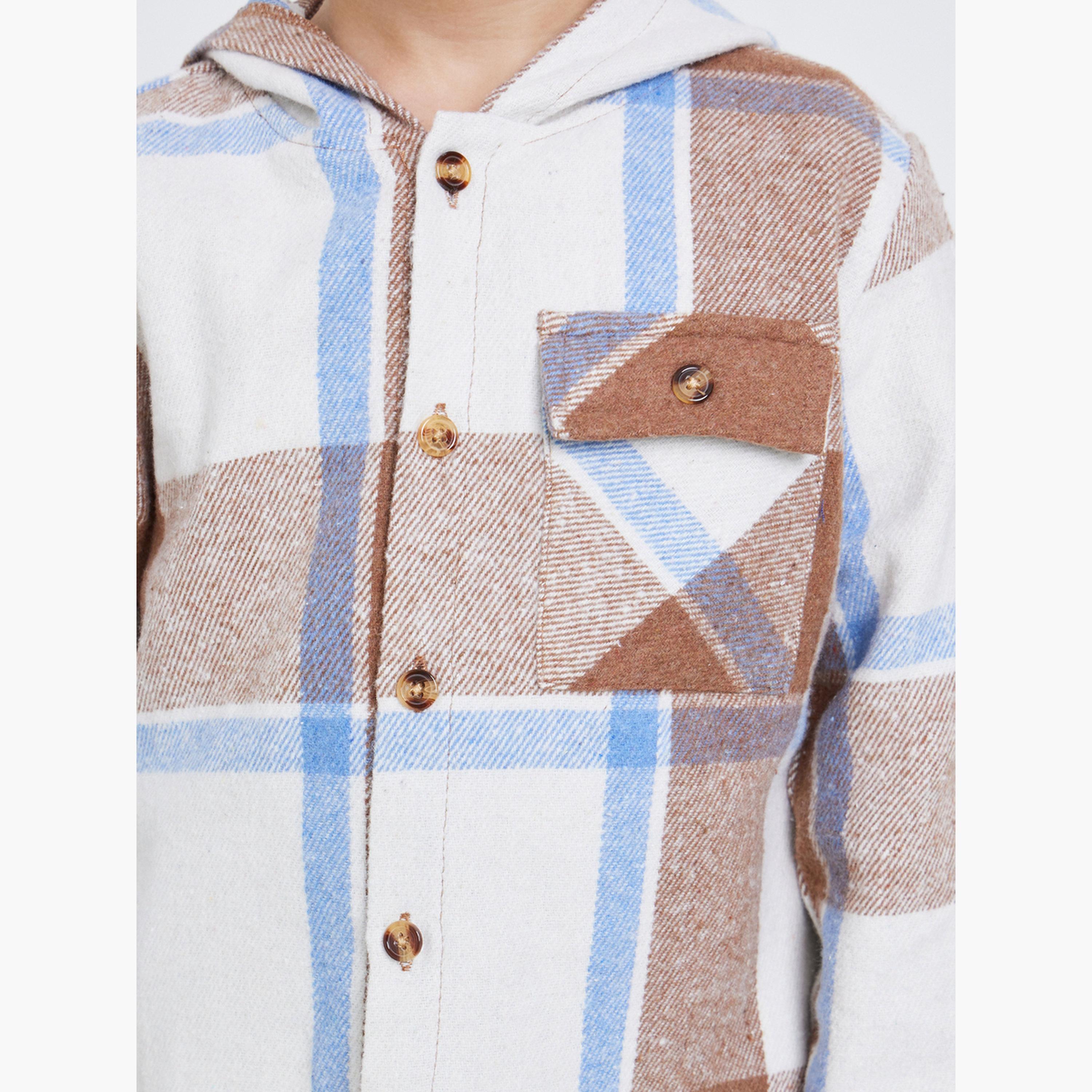 Styli Checked Hooded Shacket-boys-clothing-jacketsandcoats-image-5