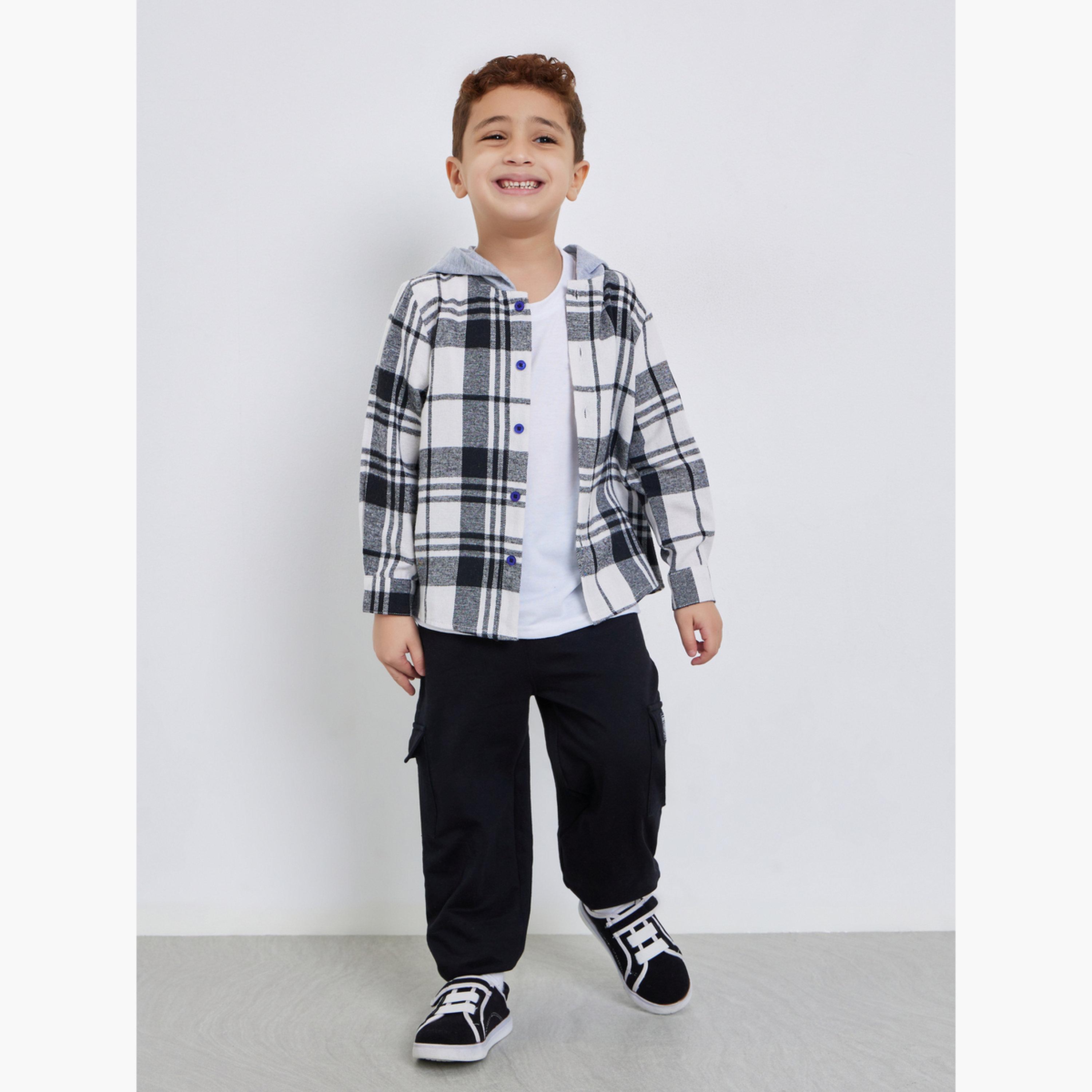 Styli Checked Hooded Shacket-boys-clothing-jacketsandcoats-image-2
