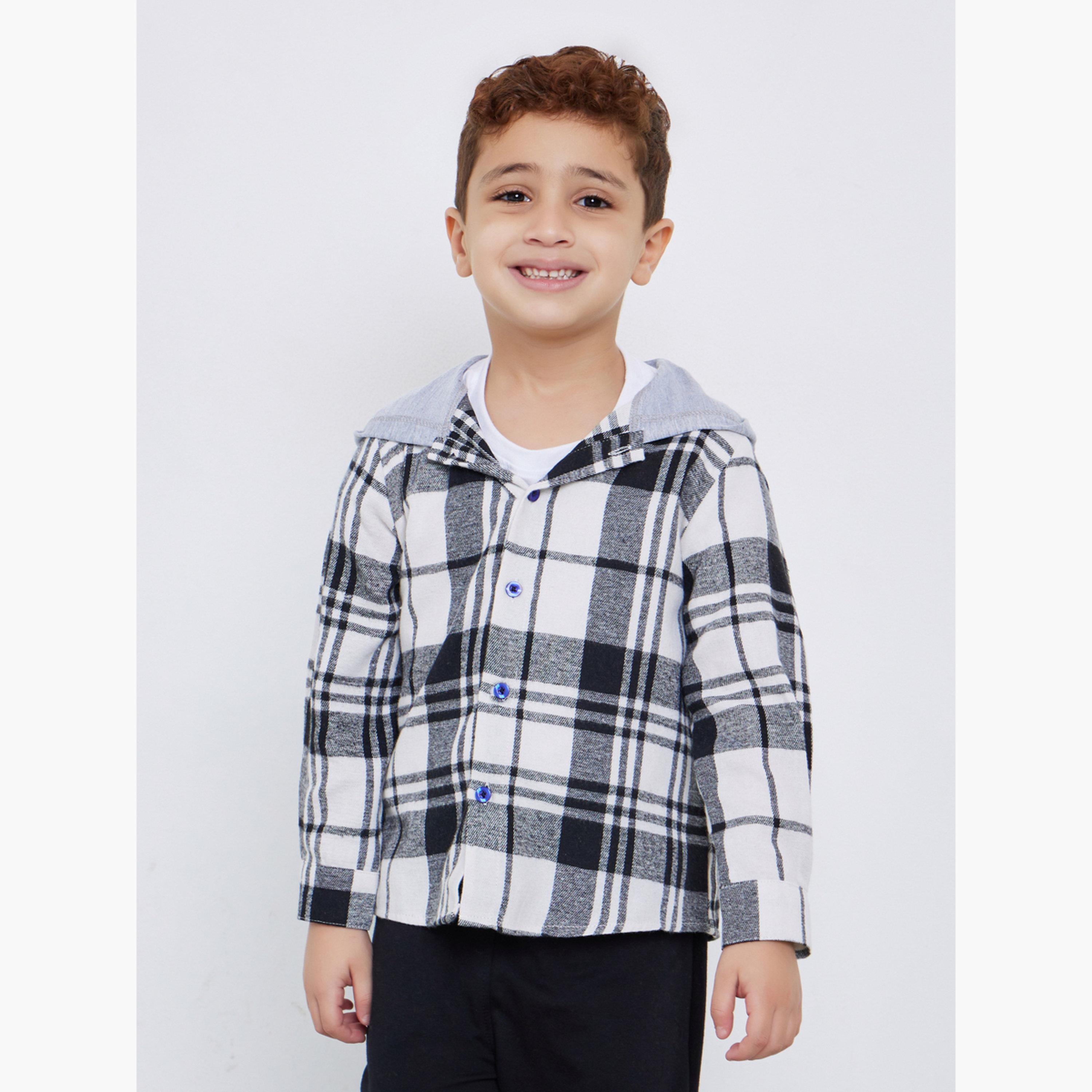 Styli Checked Hooded Shacket-boys-clothing-jacketsandcoats-image-3