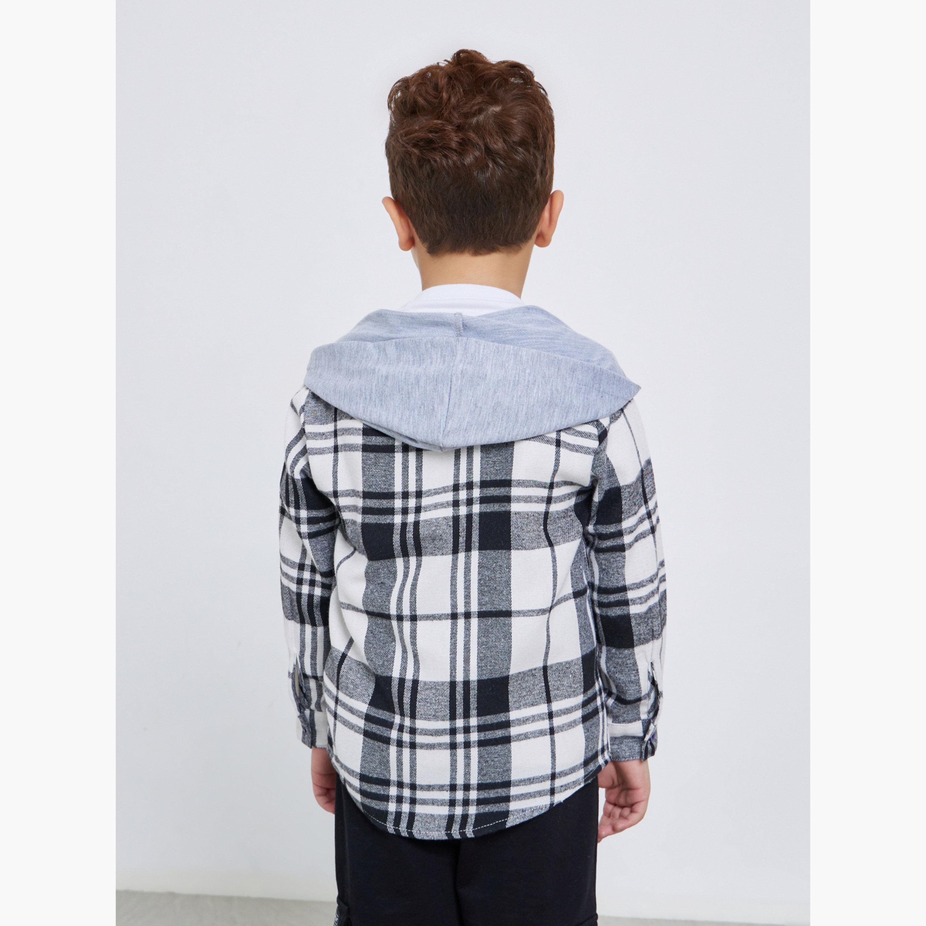 Styli Checked Hooded Shacket-boys-clothing-jacketsandcoats-image-4