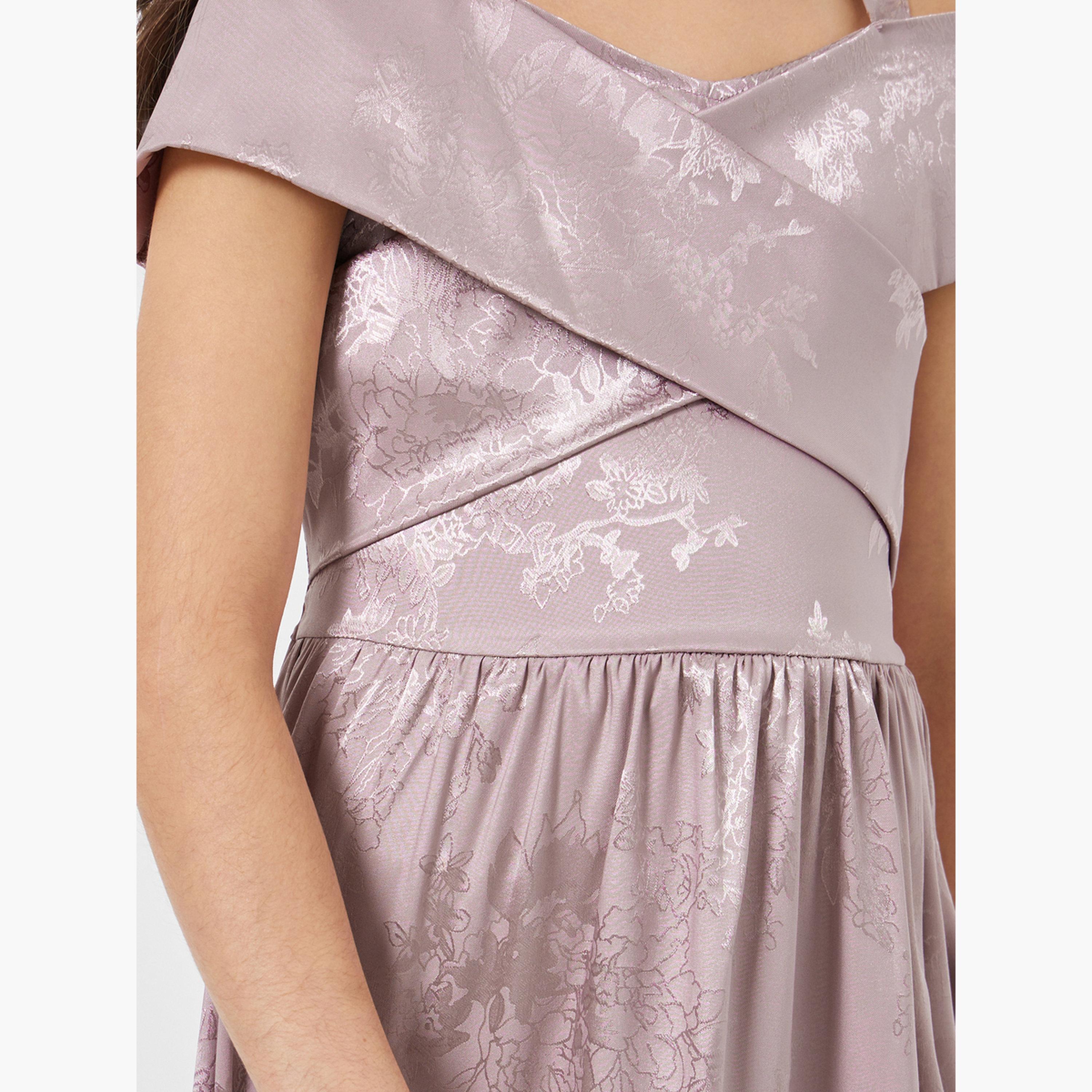 ستايلي - فستان بناتي بنفسجي متقاطع على الكتف-girls-clothing-dressesandjumpsuits-image-5