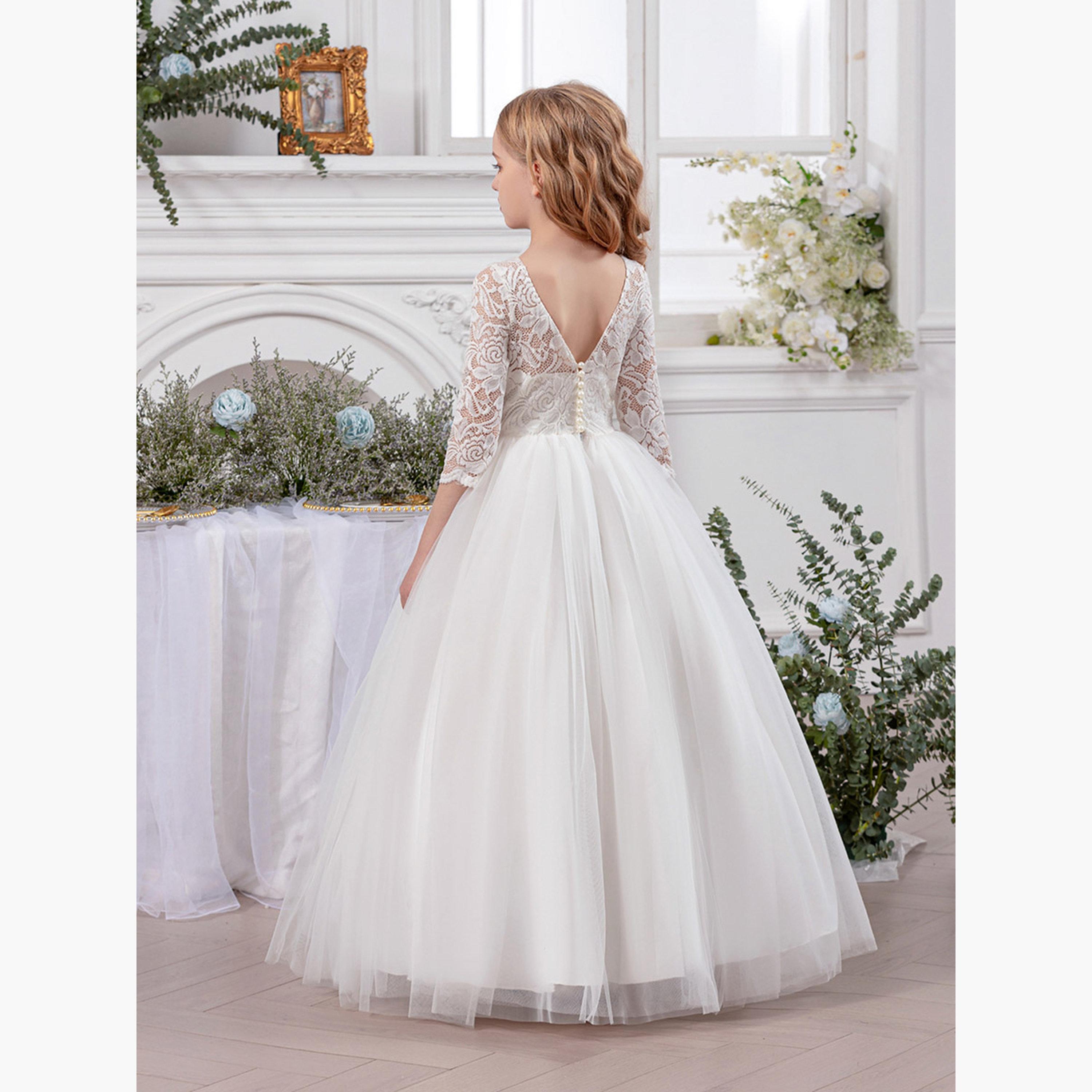 Take Two White All Lace V-Back Dress-girls-clothing-dressesandjumpsuits-image-2