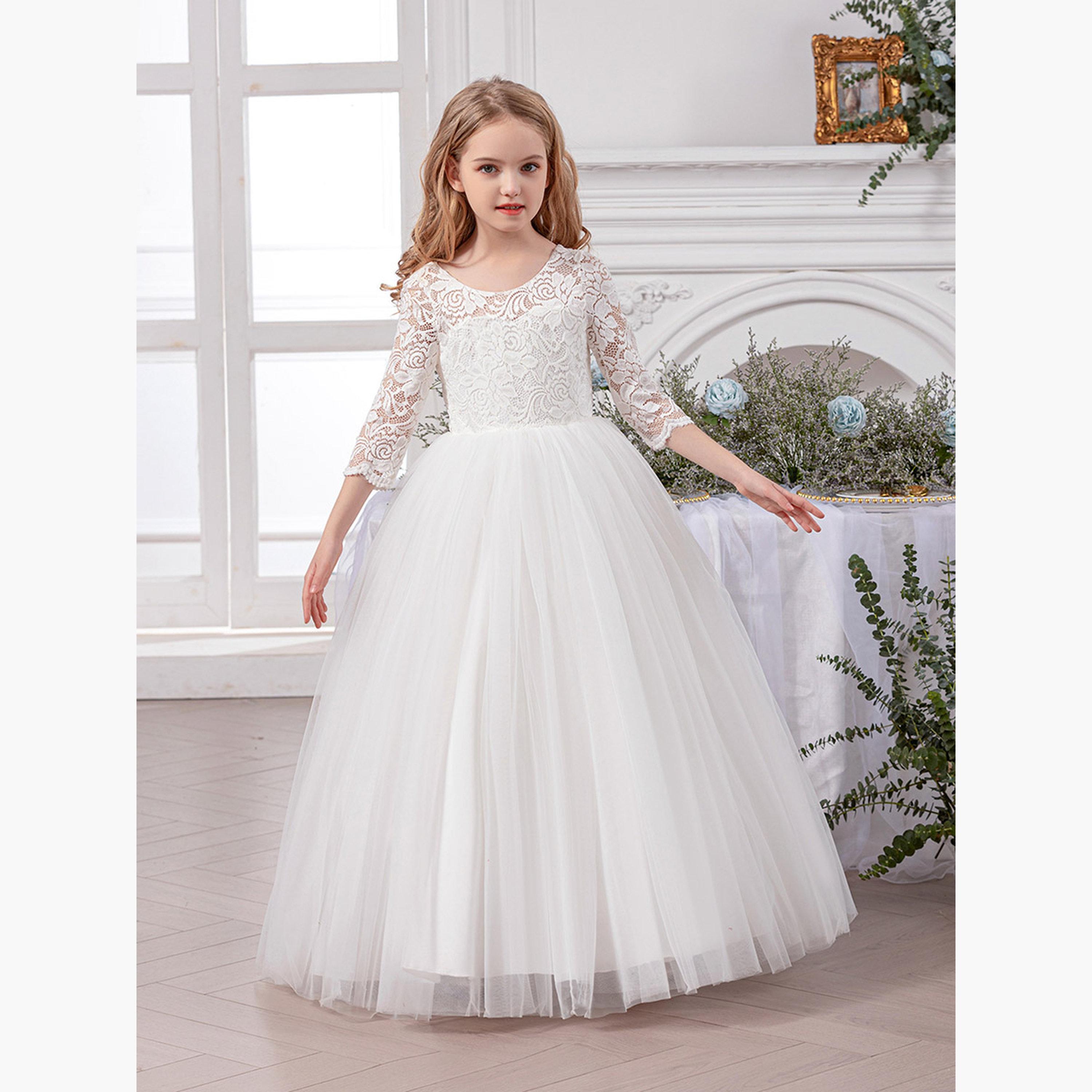 Take Two White All Lace V-Back Dress-girls-clothing-dressesandjumpsuits-image-5