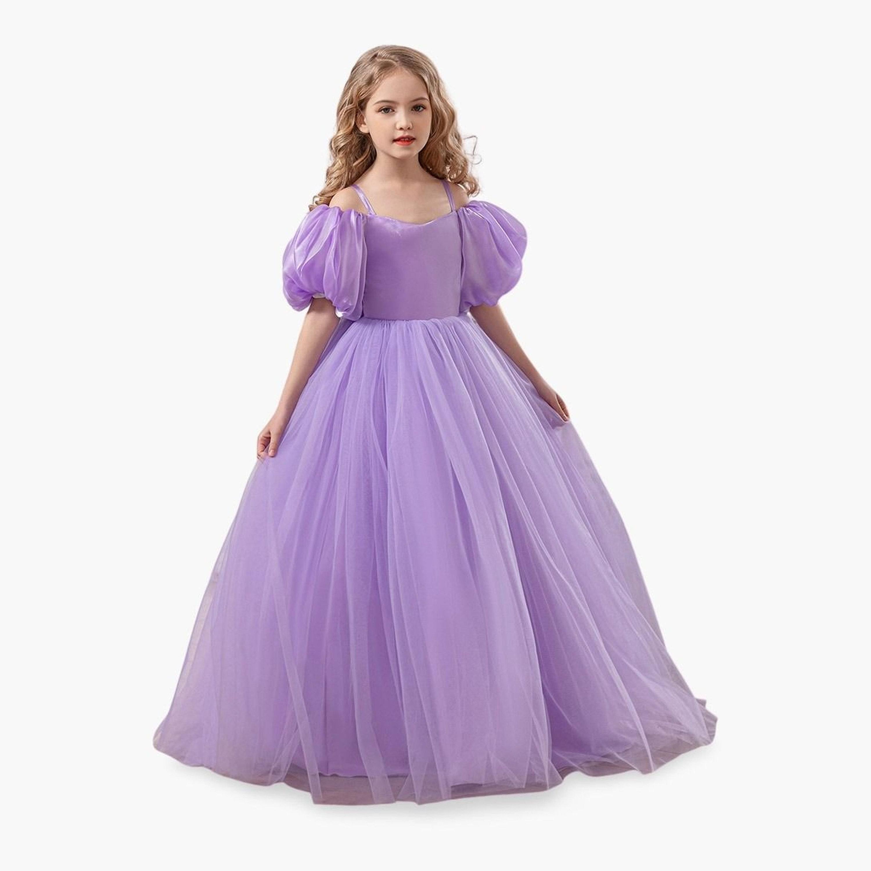 Take Two Bow Detail Cold Shoulder Puff Sleeve Dress-girls-clothing-dressesandjumpsuits-image-1