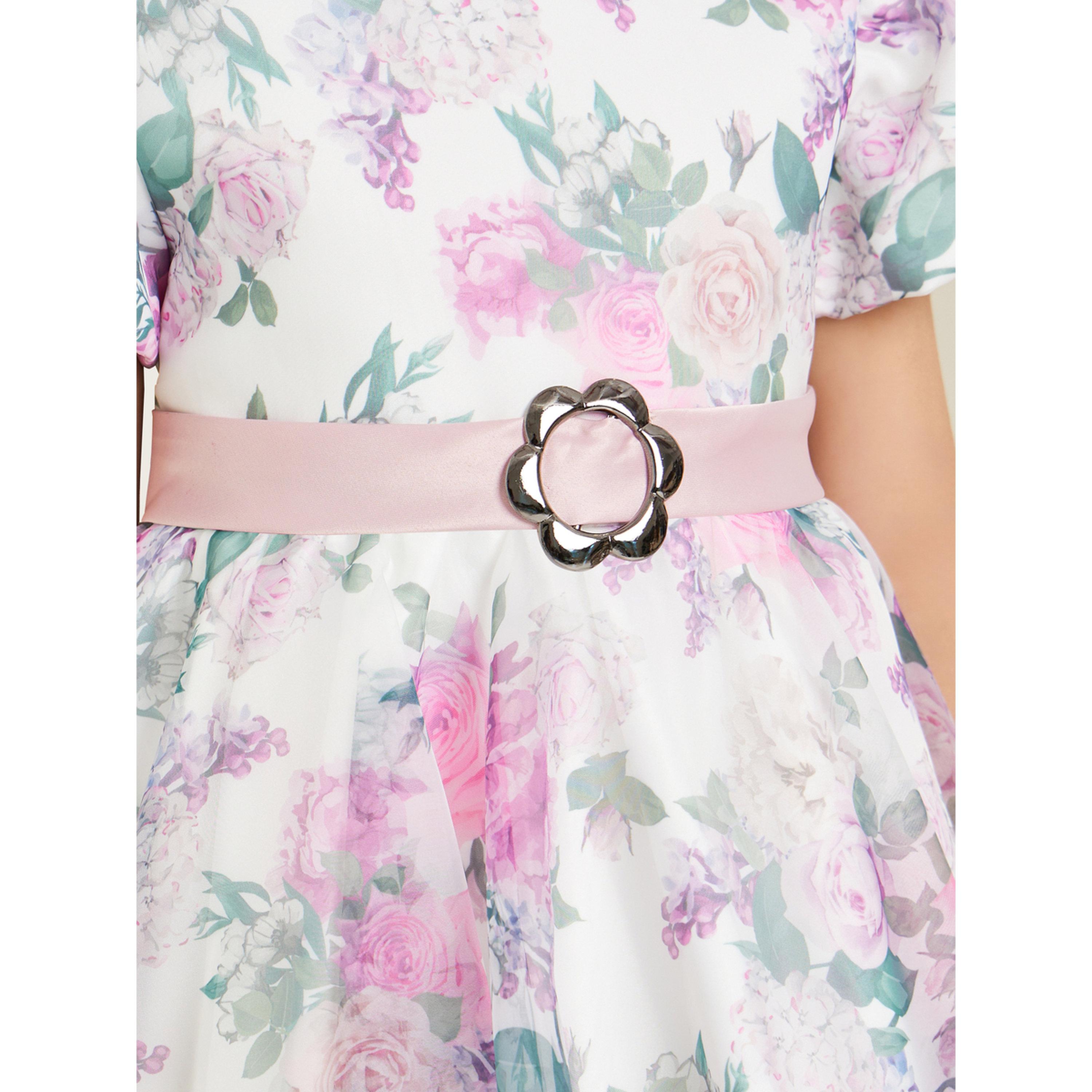 فستان بطبعة زهور وأكمام منفوخة مع ربطة رأس بفيونكة-girls-clothing-dressesandjumpsuits-image-3
