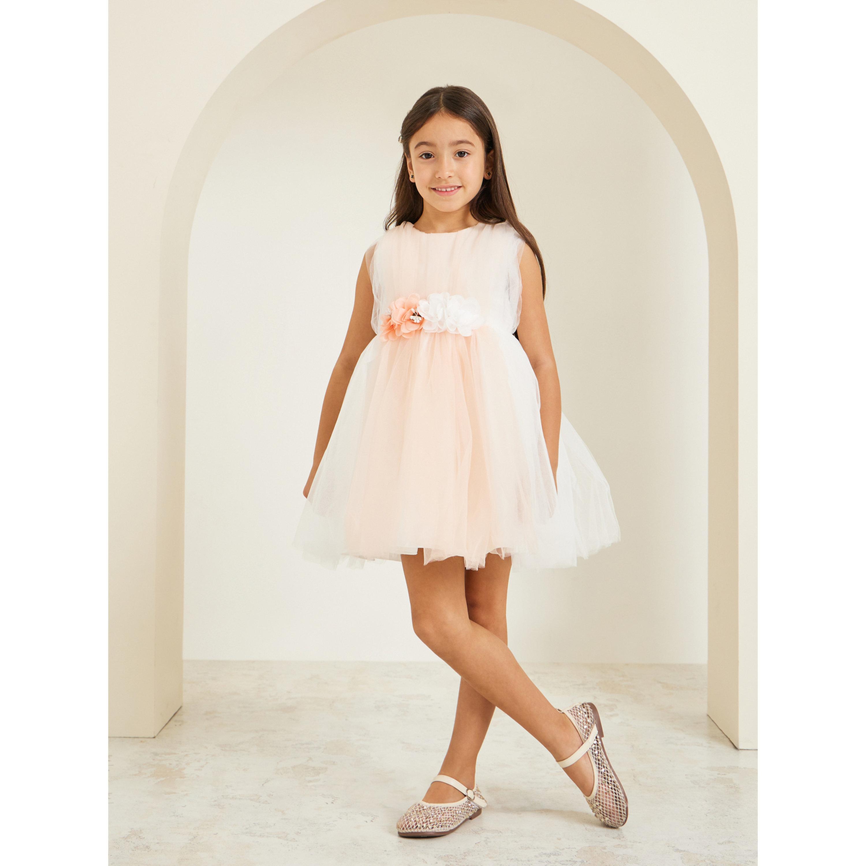 فستان شبكي بتفاصيل زهور-girls-clothing-dressesandjumpsuits-image-2