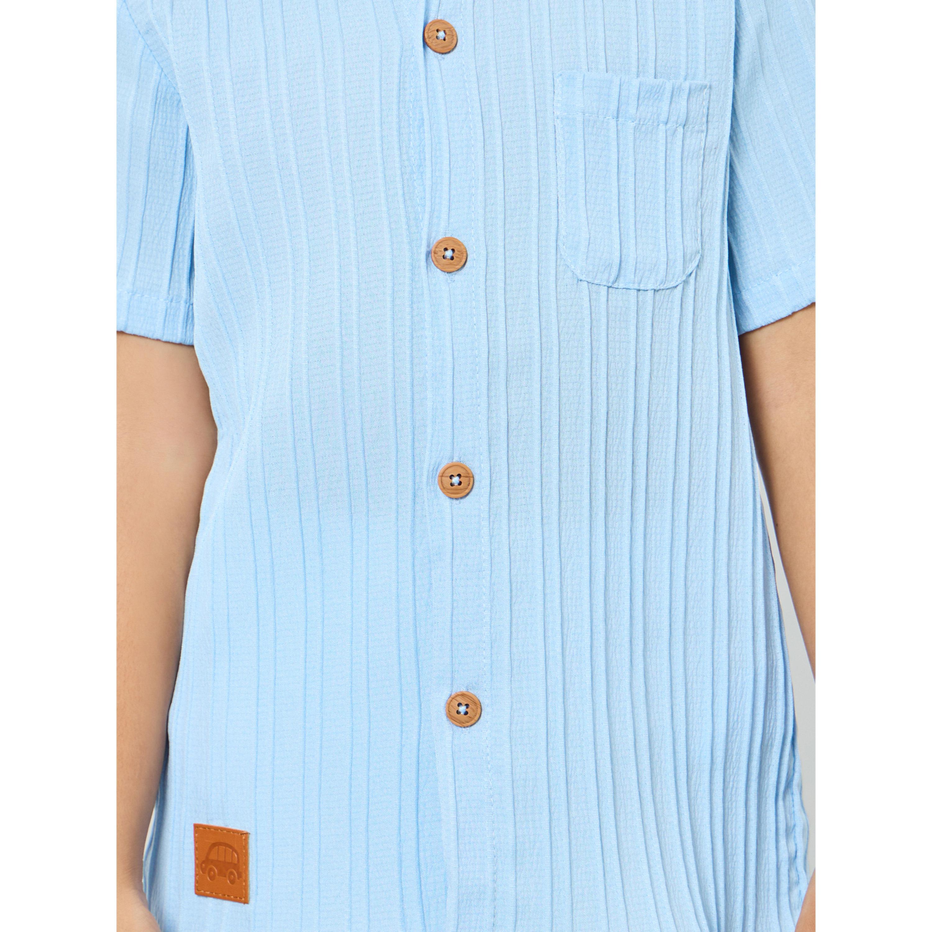 Styli Boys Blue Shirt and Shorts Set-boys-clothing-setsandcoords-image-3