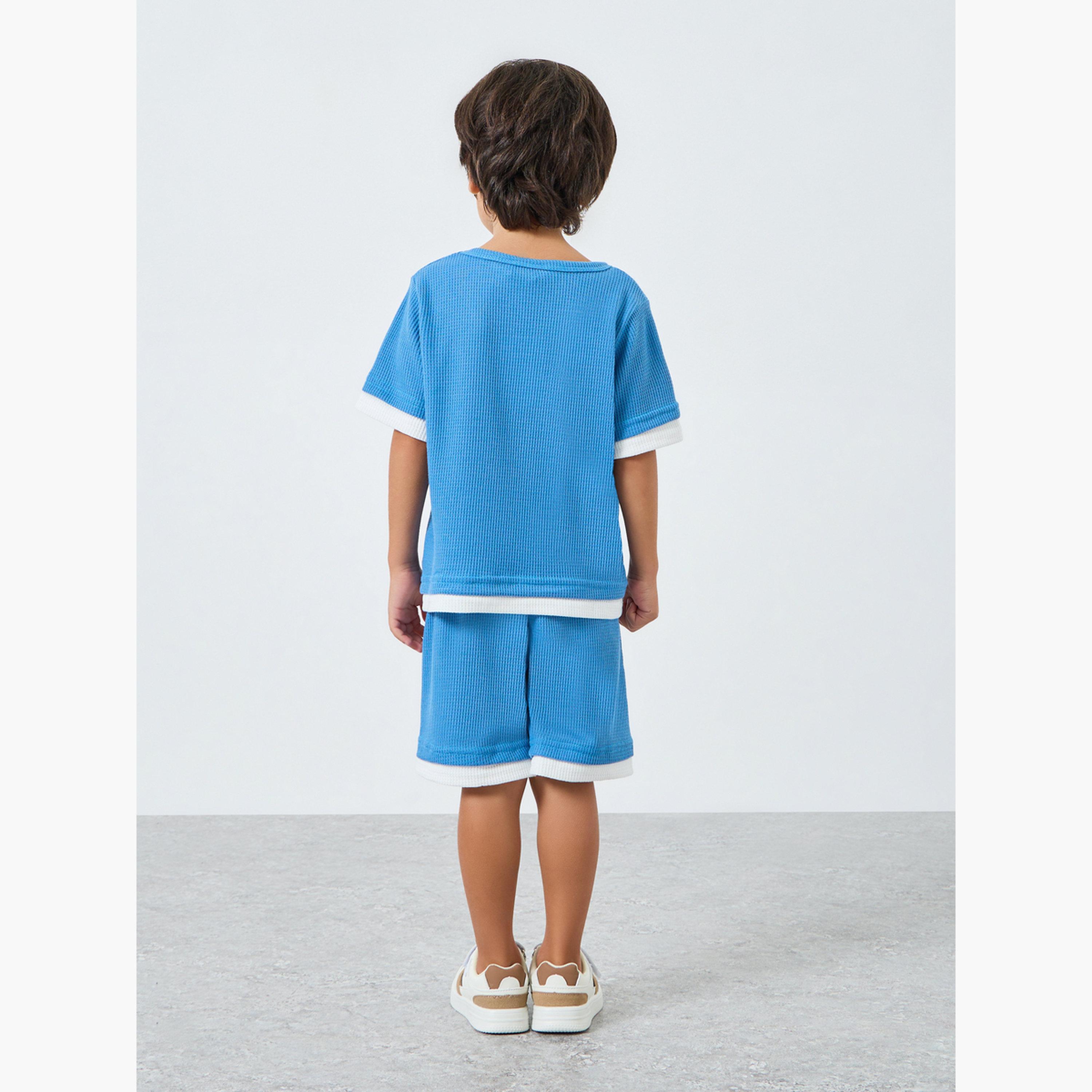 Styli Boys Graphic Print T-Shirt and Shorts Set-boys-clothing-setsandcoords-image-6