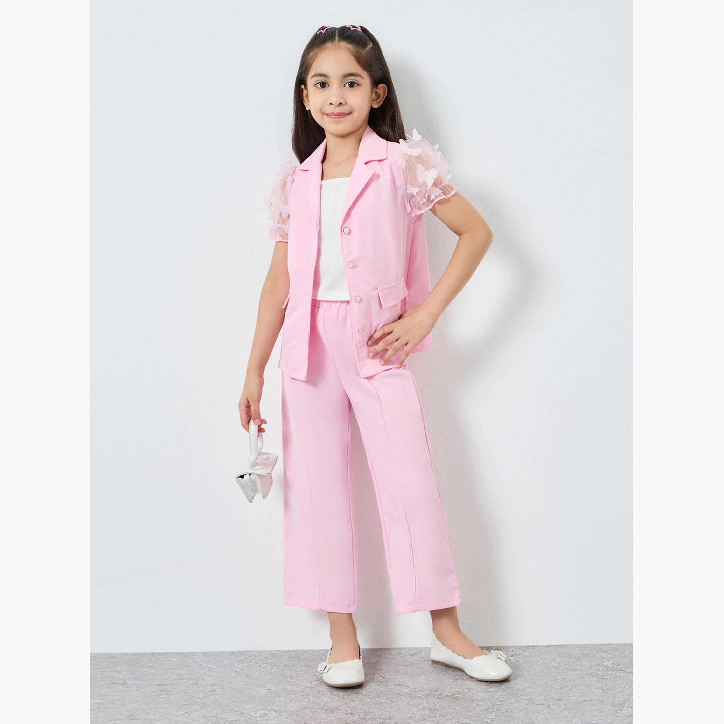 Styli 3-Piece Butterfly Applique Coat, Cami and Pants-girls-clothing-setsandcoords-image-1