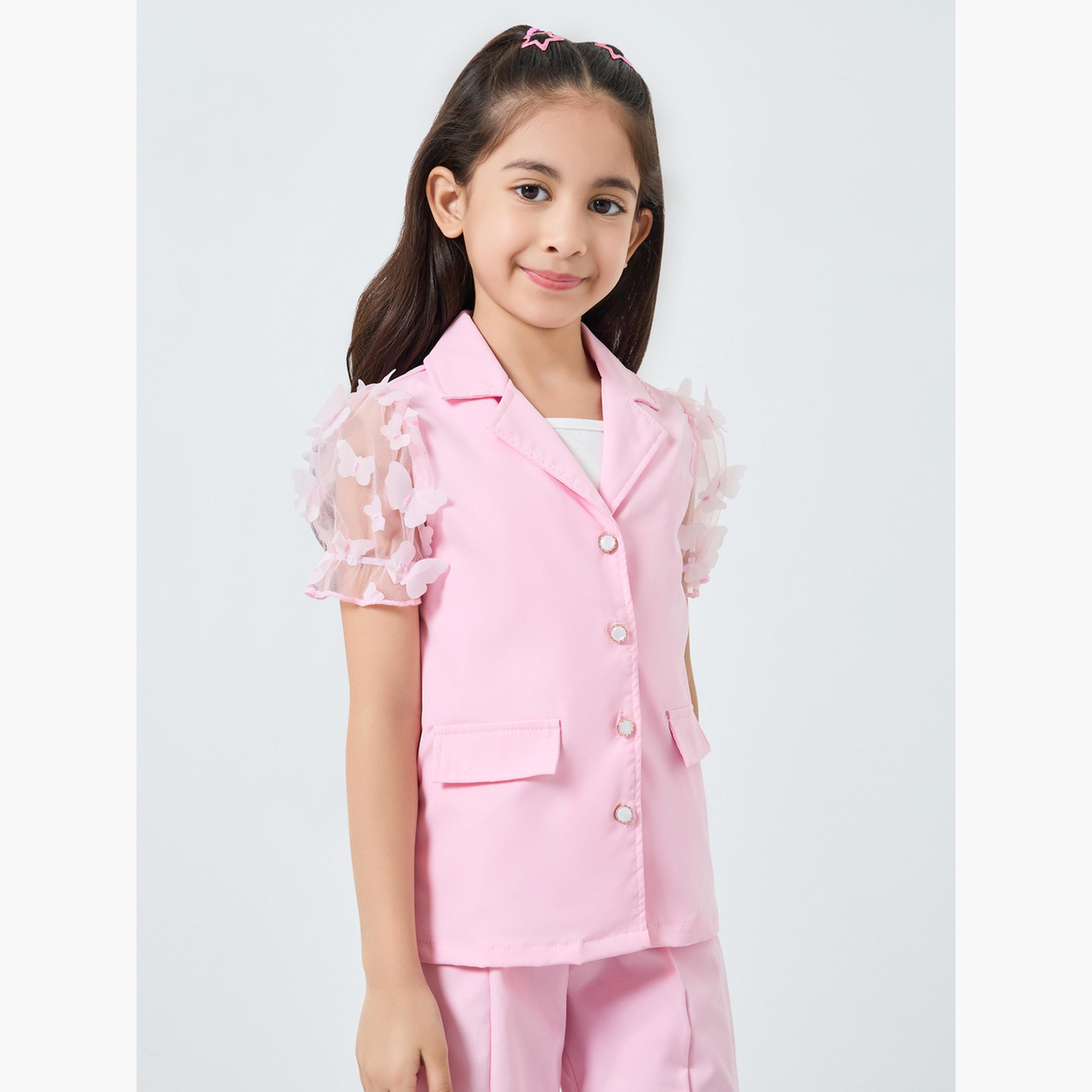 Styli 3-Piece Butterfly Applique Coat, Cami and Pants-girls-clothing-setsandcoords-image-2