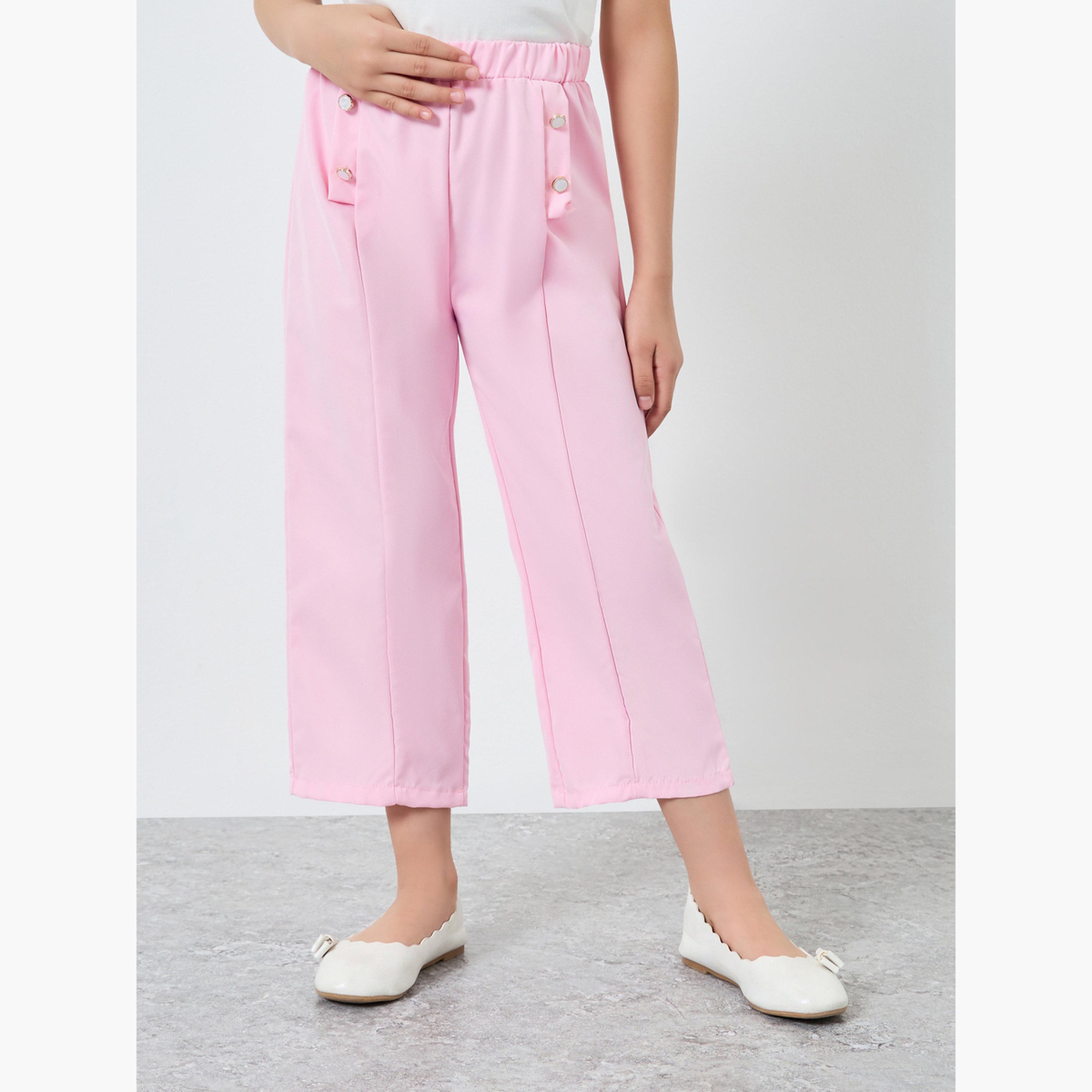 طقم 3 قطع معطف وتانك بلوزة وبنطال بتطريز فراشة بارز-girls-clothing-setsandcoords-image-5