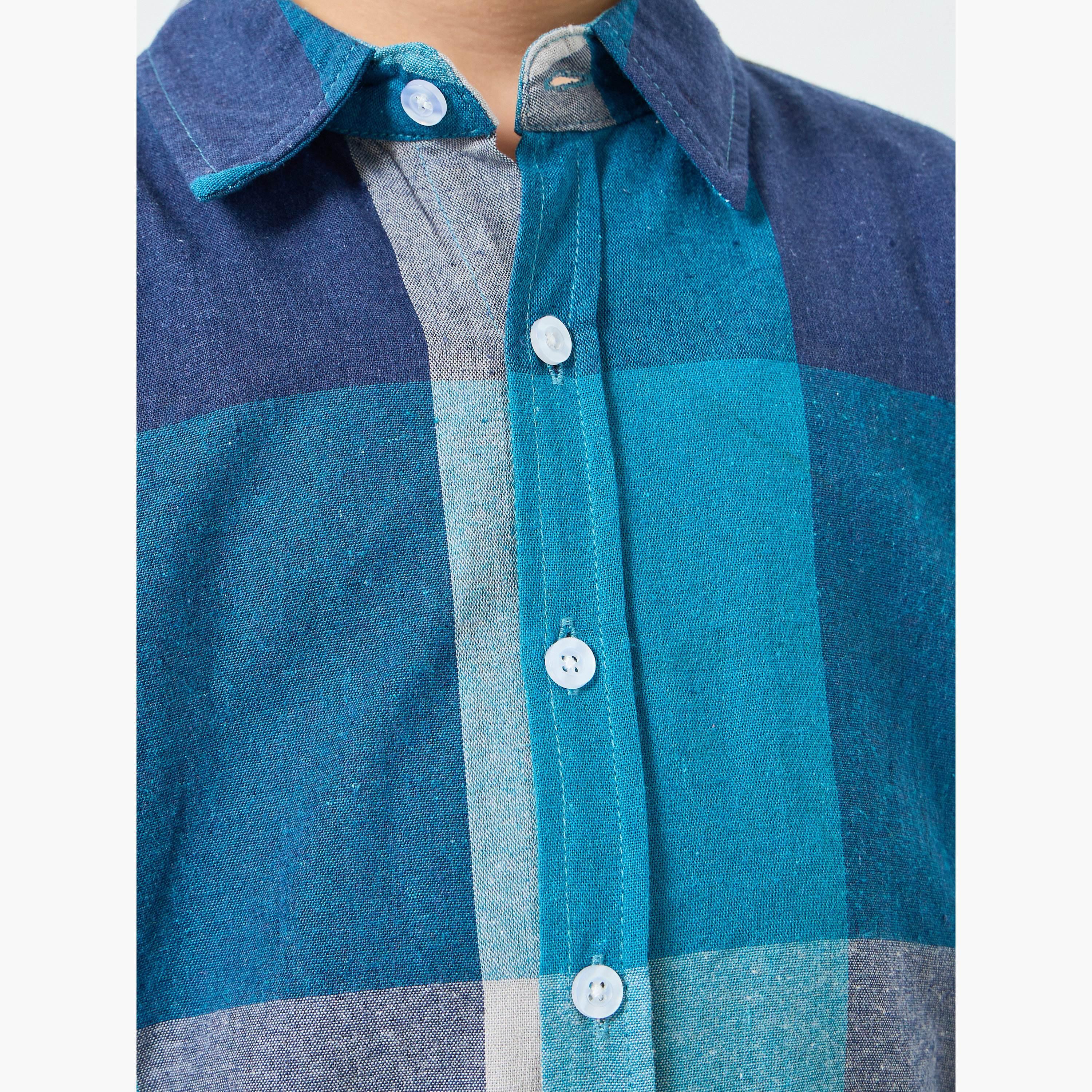 Styli Boys Checkered Long Sleeve Shirt-boys-clothing-shirts-image-2