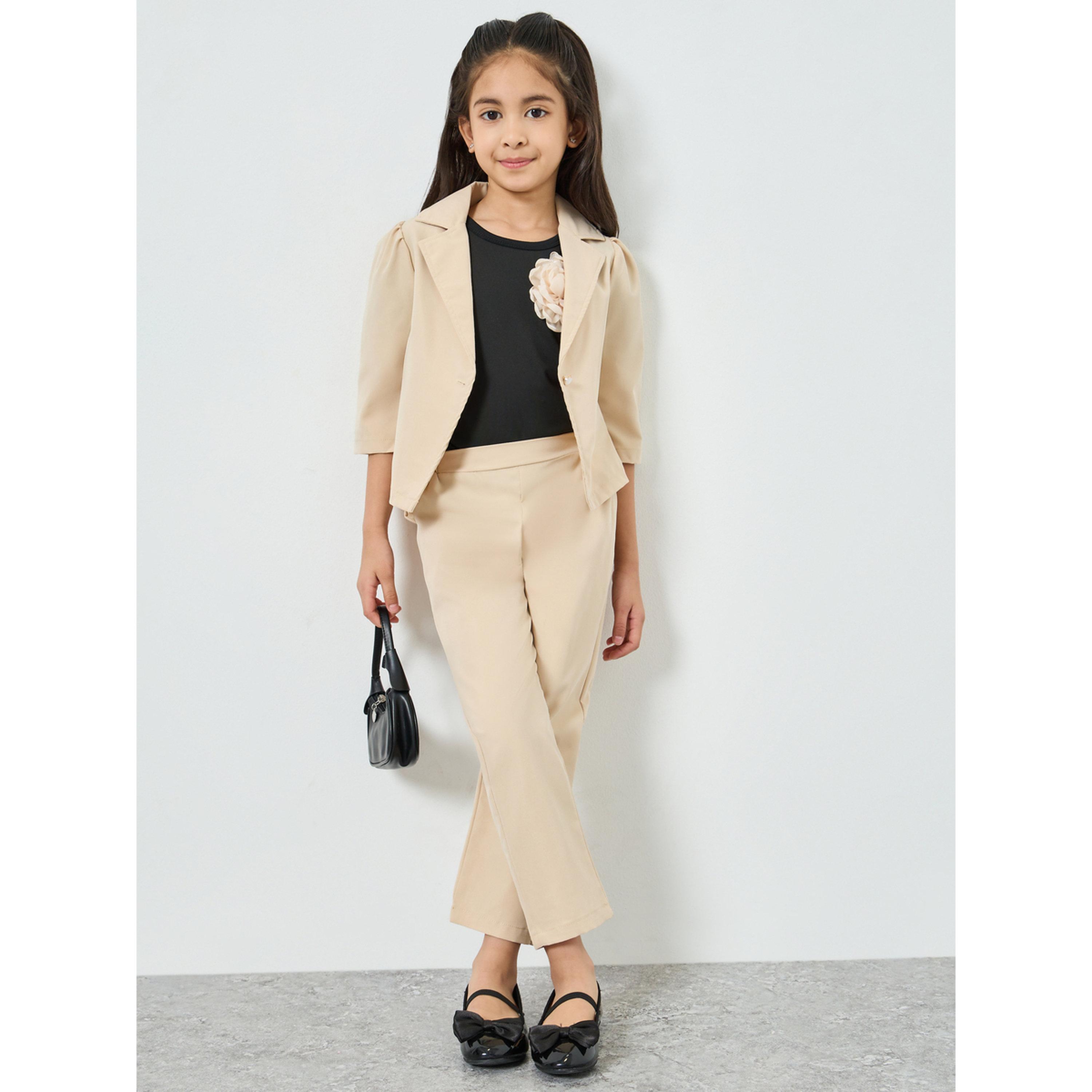 طقم من بليزر وتيشيرت منمق وبنطال-girls-clothing-setsandcoords-image-4