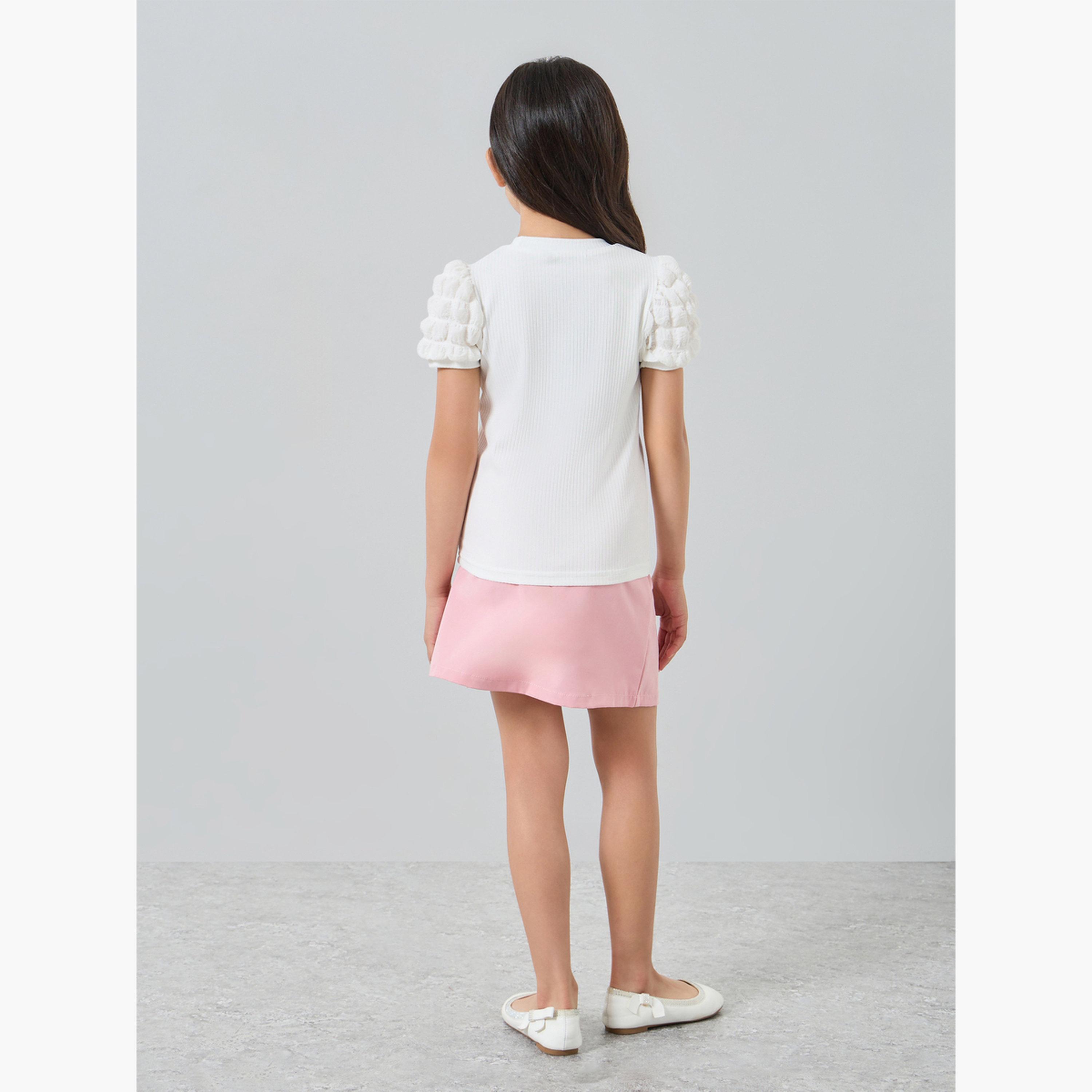طقم بلوزة بتطريز قلب وتنورة-girls-clothing-setsandcoords-image-3