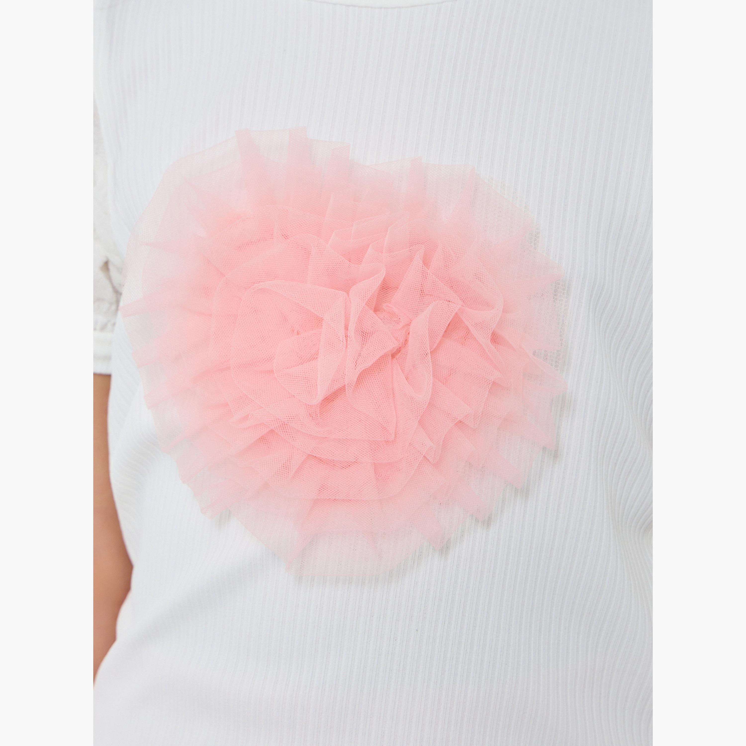 طقم بلوزة بتطريز قلب وتنورة-girls-clothing-setsandcoords-image-5