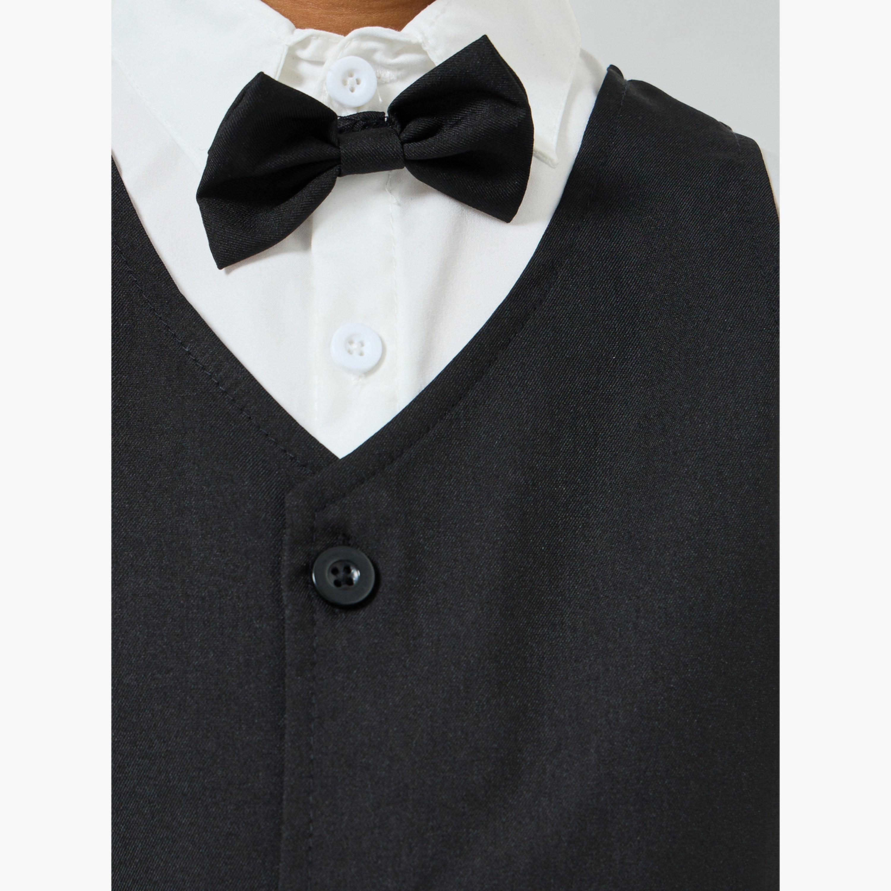 Styli Boys Shirt with Pants and Waist Coat with Bow Set-boys-clothing-setsandcoords-image-3
