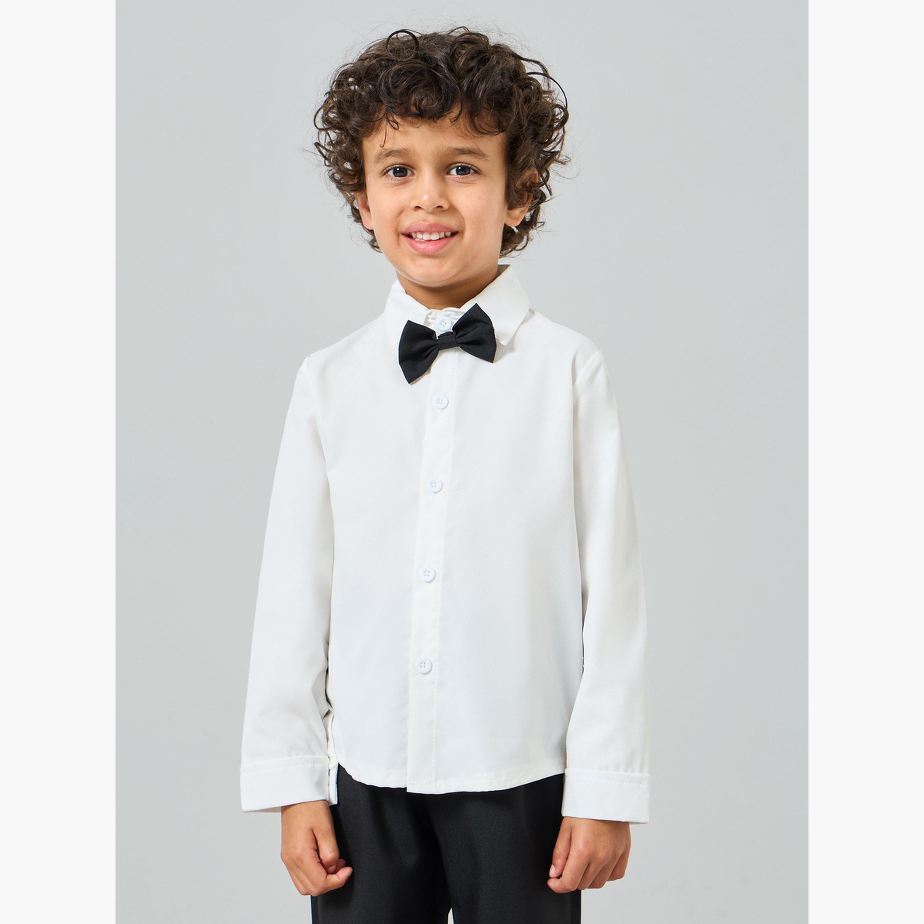Styli Boys Shirt with Pants and Waist Coat with Bow Set-boys-clothing-setsandcoords-image-4