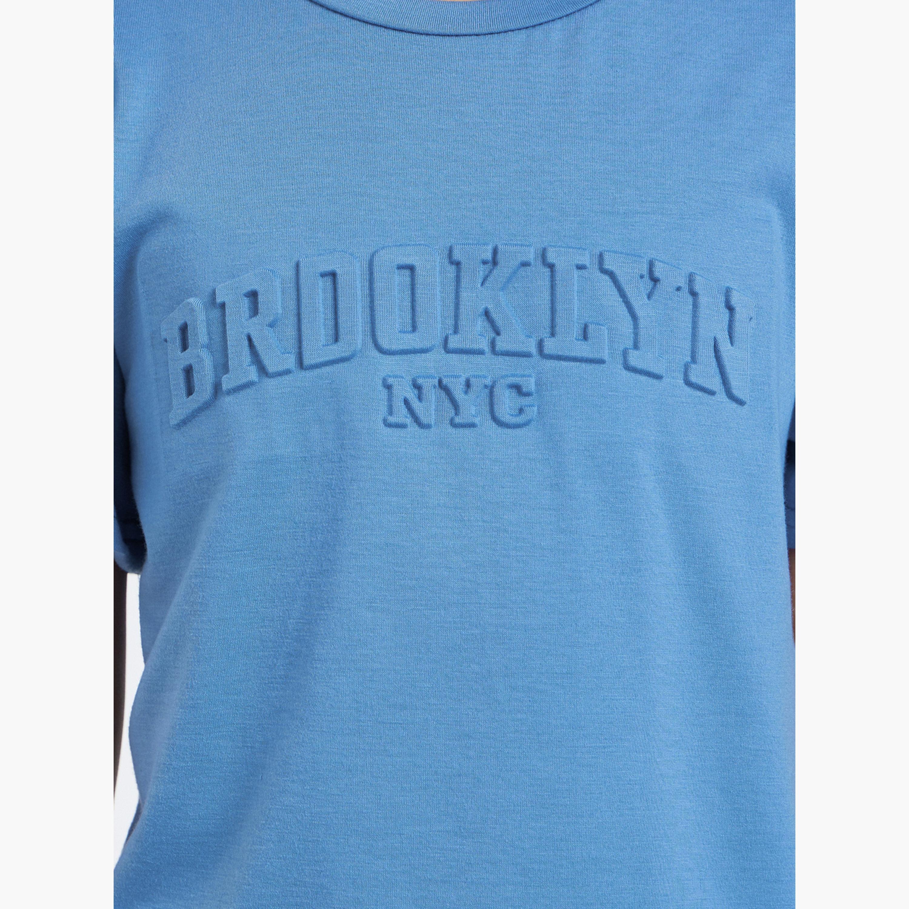 Styli Boys Blue Embossed Detail Oversized T-Shirt-boys-clothing-tshirtsandpolos-image-3