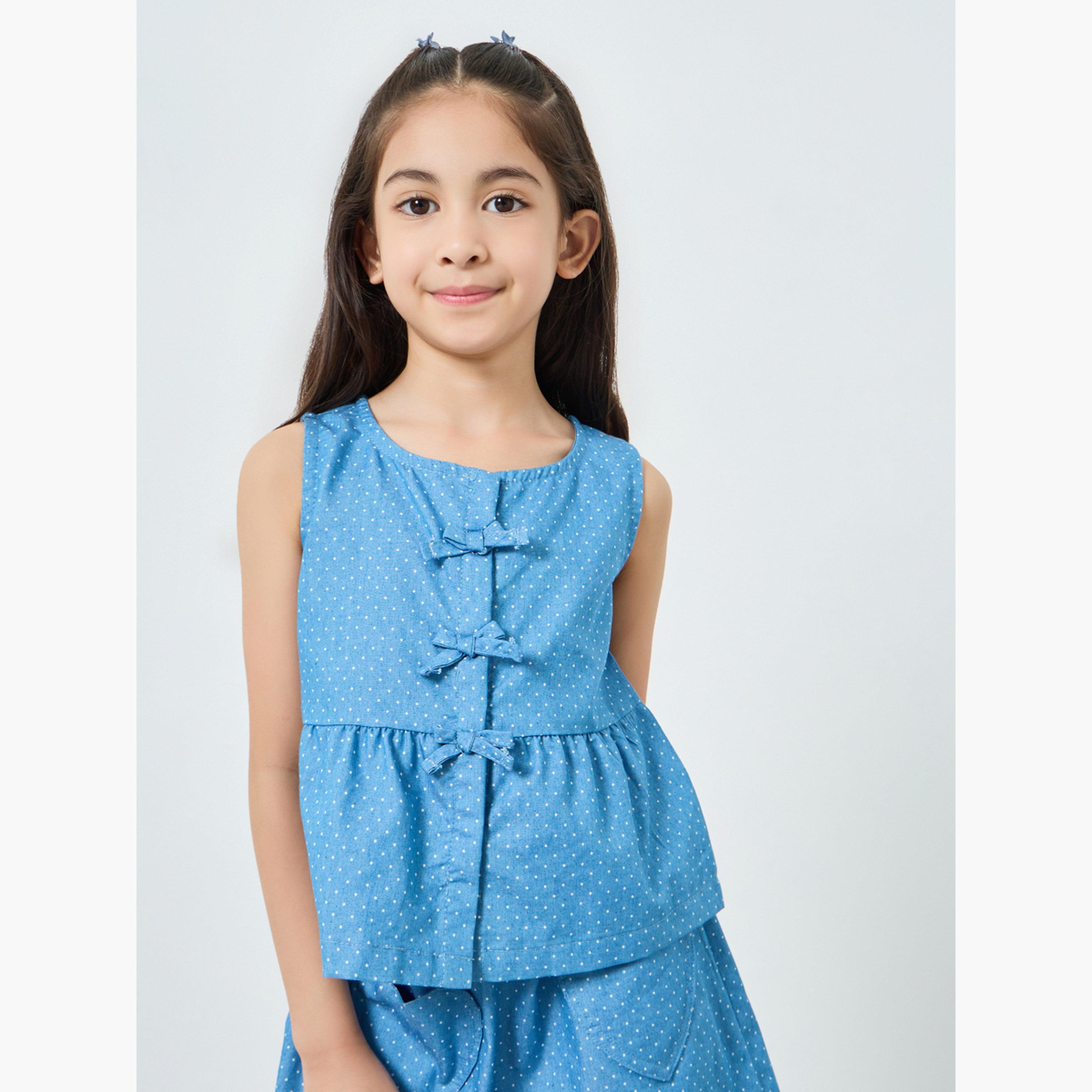 بلوزة بلا أكمام وطبعة نقاط بولكا-girls-clothing-blousesandshirts-image-4