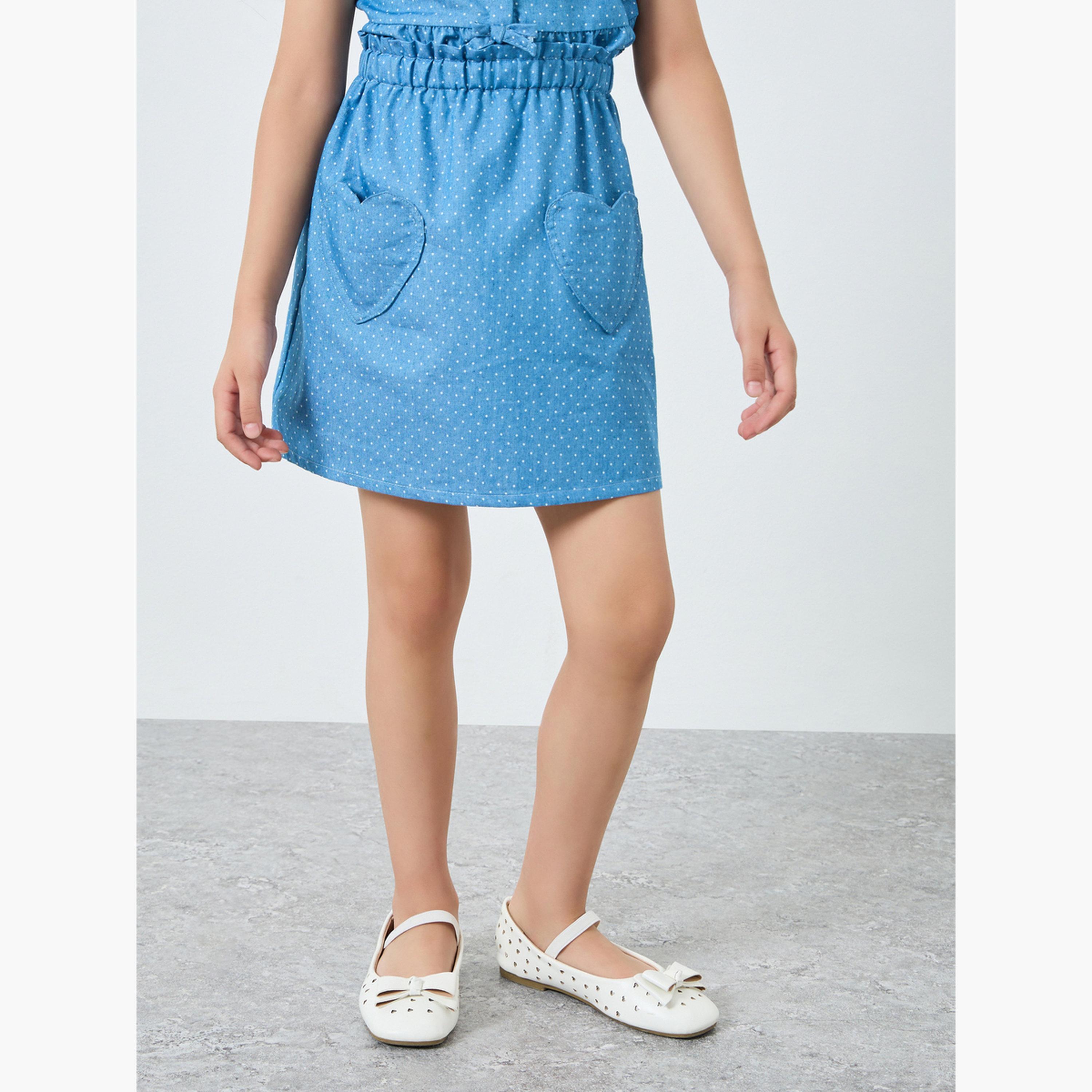 تنورة دنيم بجيب وطبعة قلوب-girls-clothing-bottoms-skirts-image-1