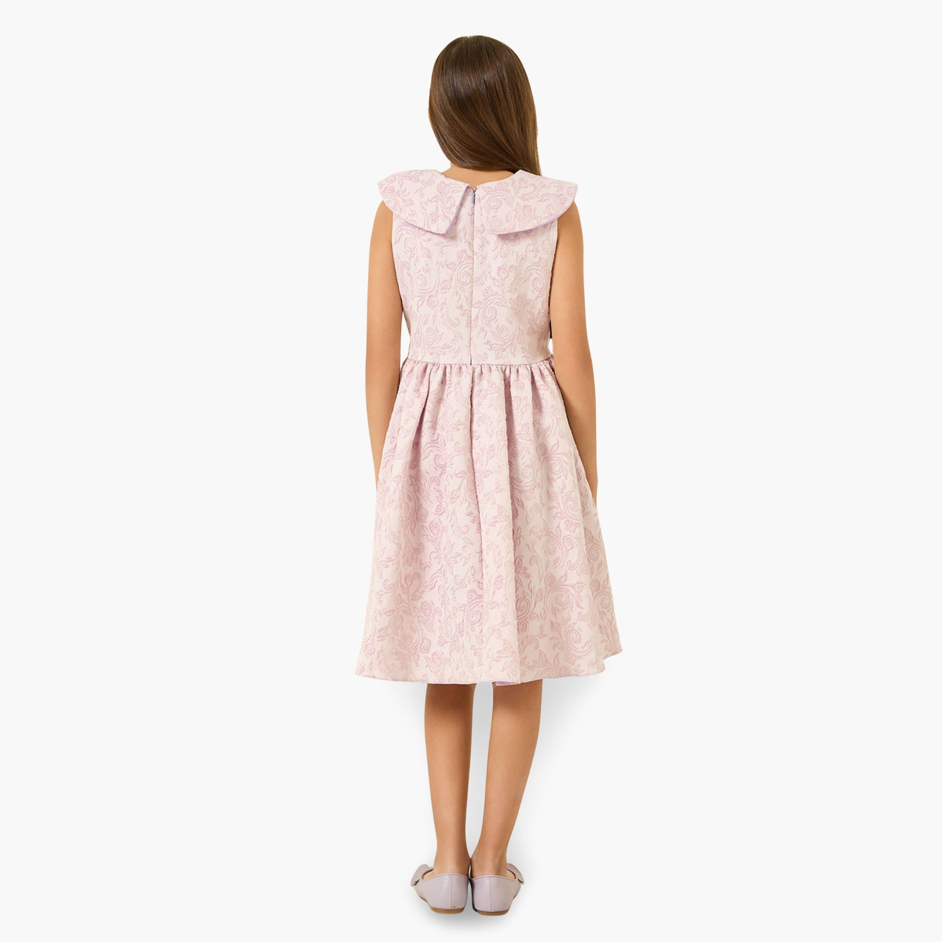 فستان جاكار بلا أكمام-girls-clothing-dressesandjumpsuits-image-4