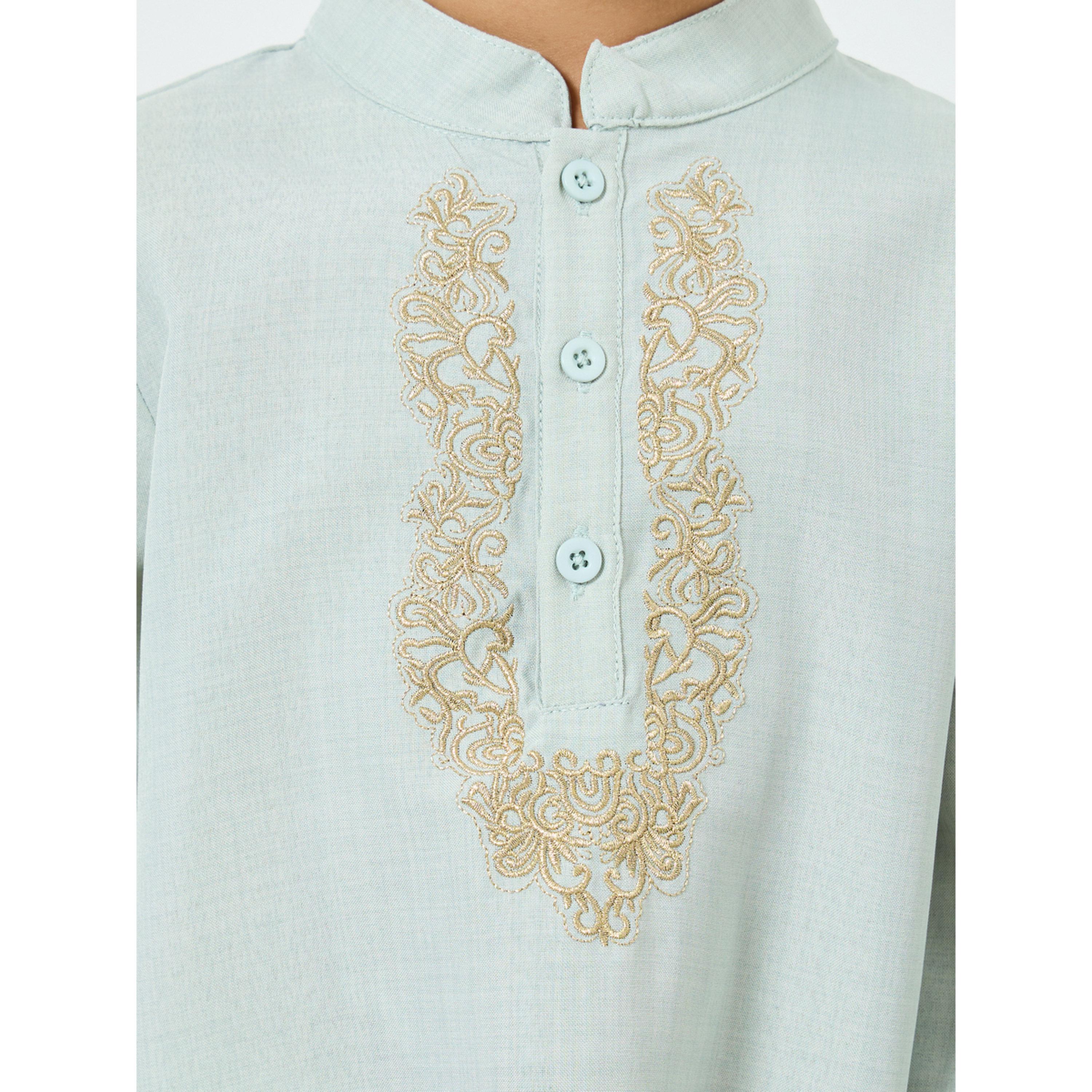 مجموعة من كورتا مطرزة مع بنطال-boys-clothing-setsandcoords-image-3