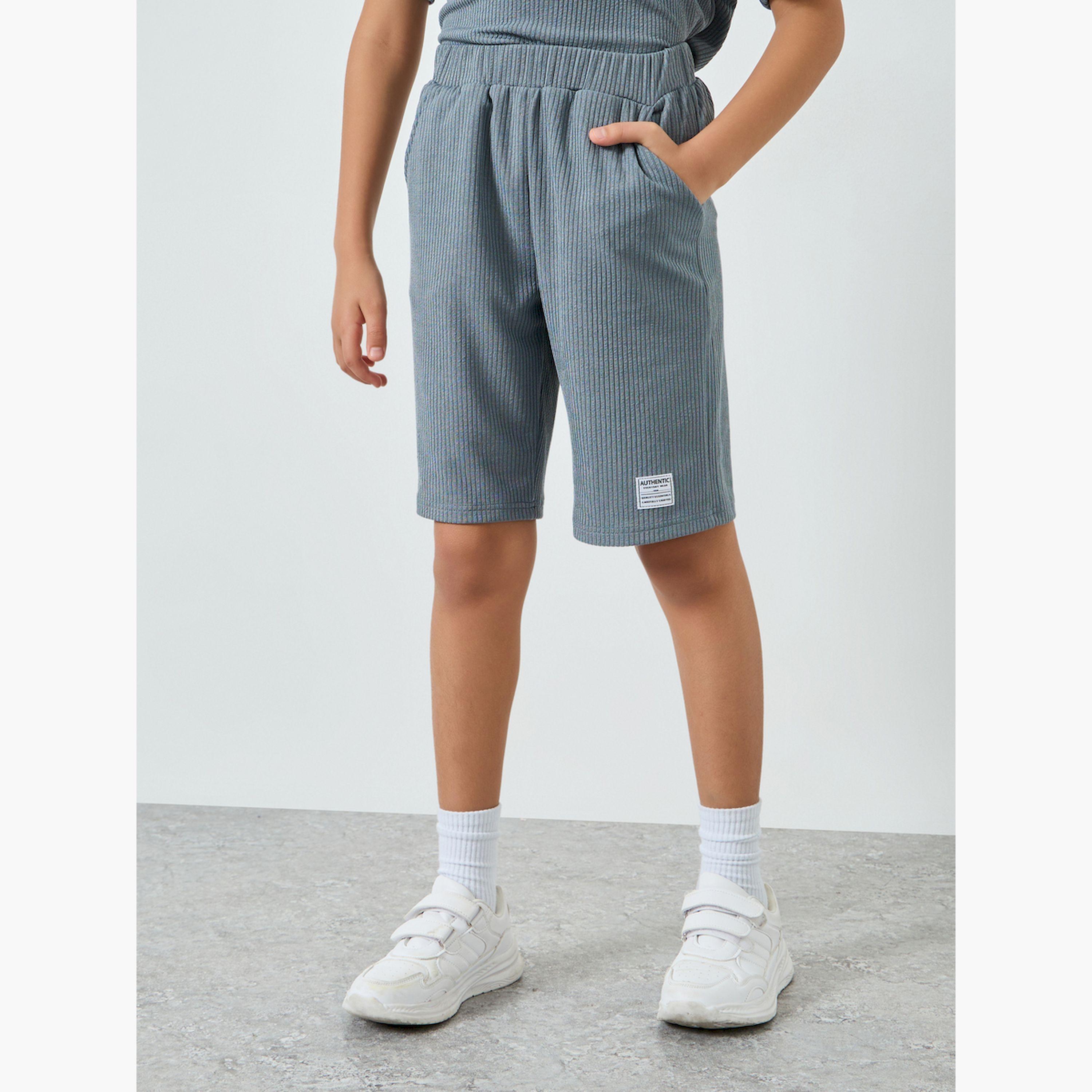 Styli Boys Ribbed Knit T-Shirt and Shorts Set-boys-clothing-setsandcoords-image-4
