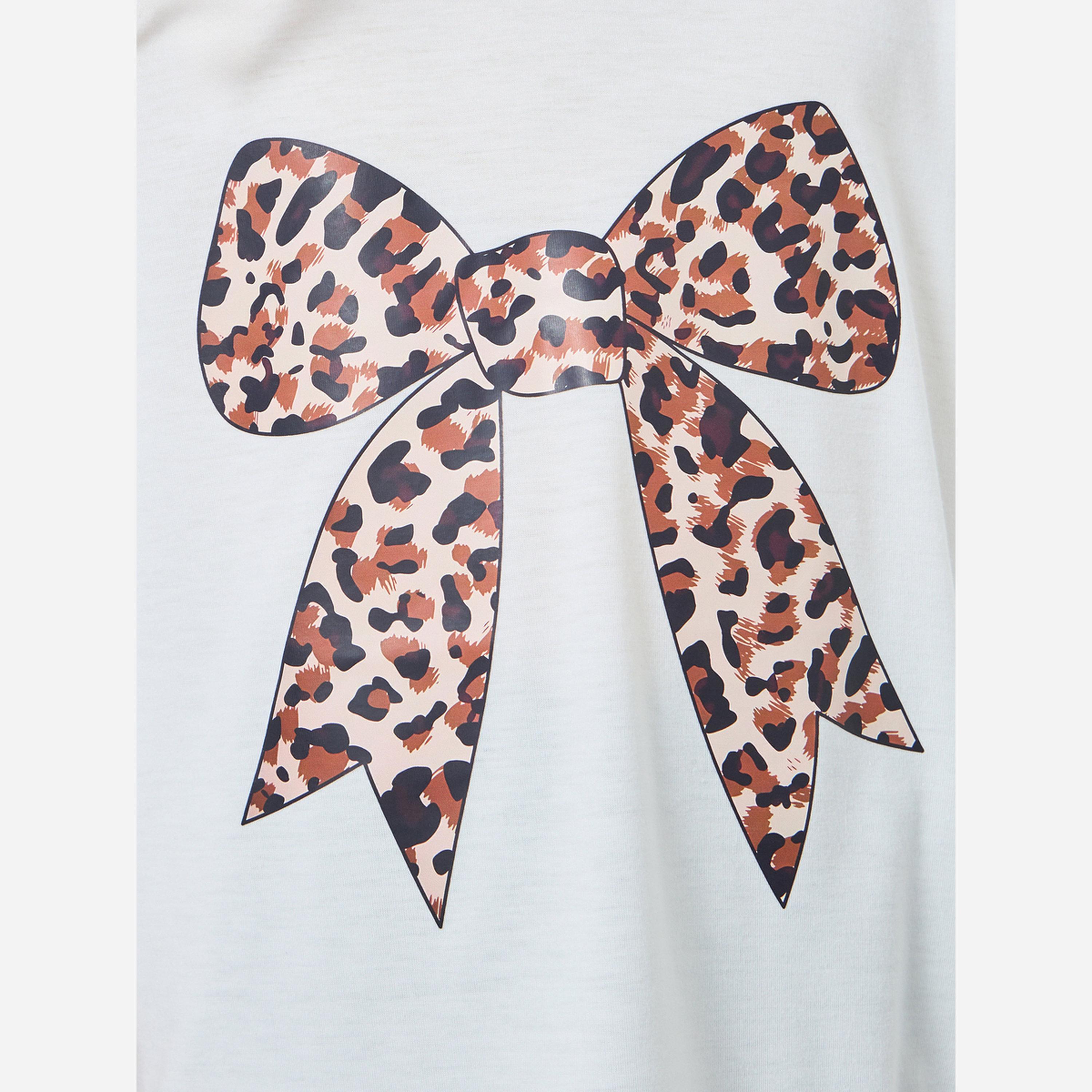 ستايلي - طقم تيشيرت وشورت طبعة جلد النمر-girls-clothing-setsandcoords-image-3