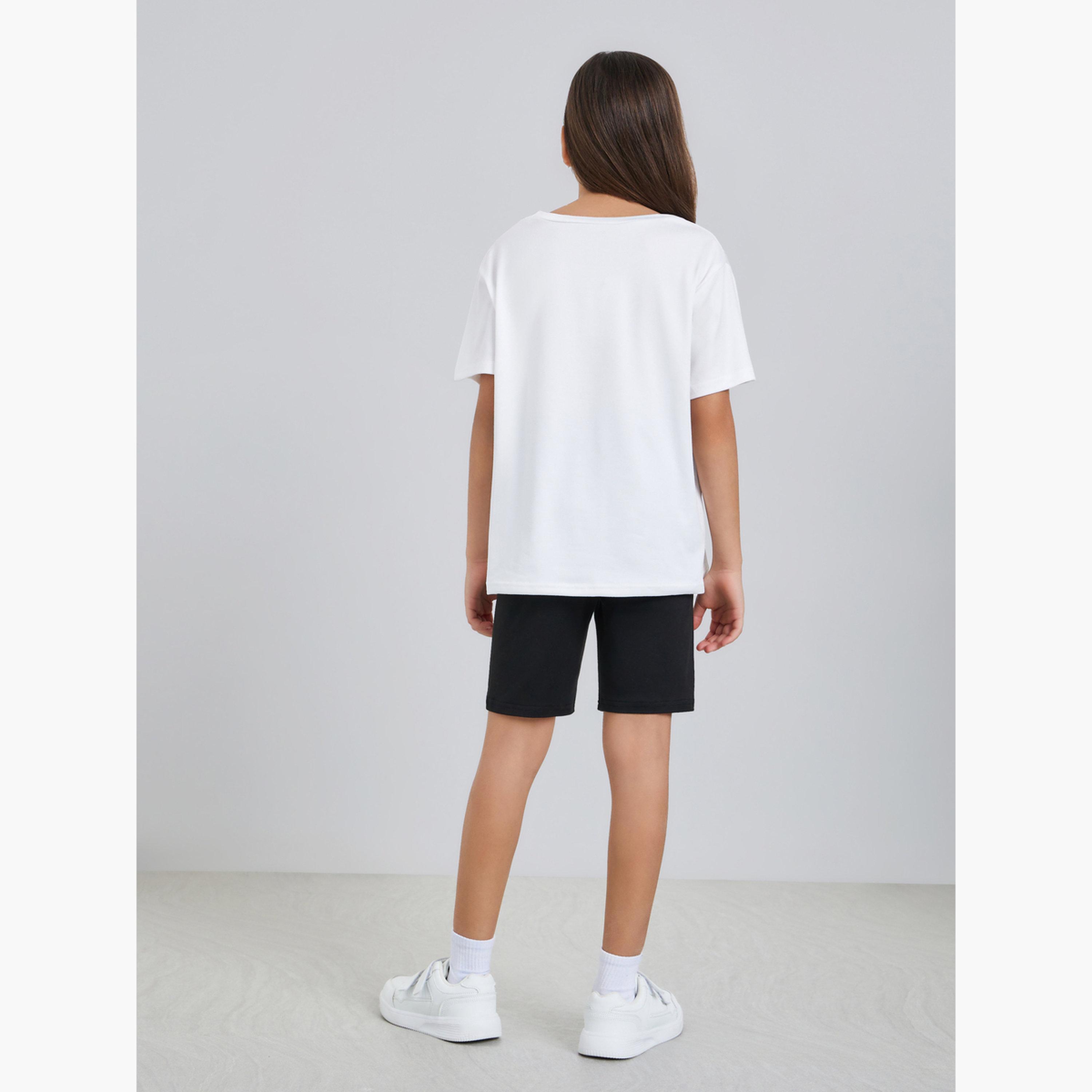 Styli Girls Cherry Print T-Shirt and Shorts Set-girls-clothing-setsandcoords-image-5